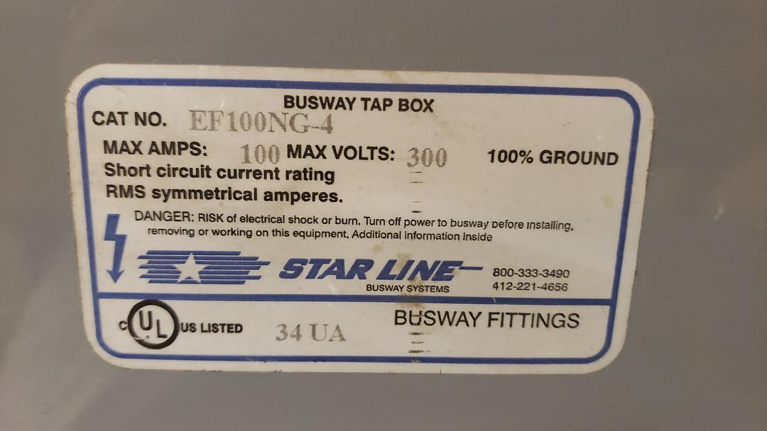 100A Starline Busway EF100NG4 W Tap Boxes(S6LLST8574)