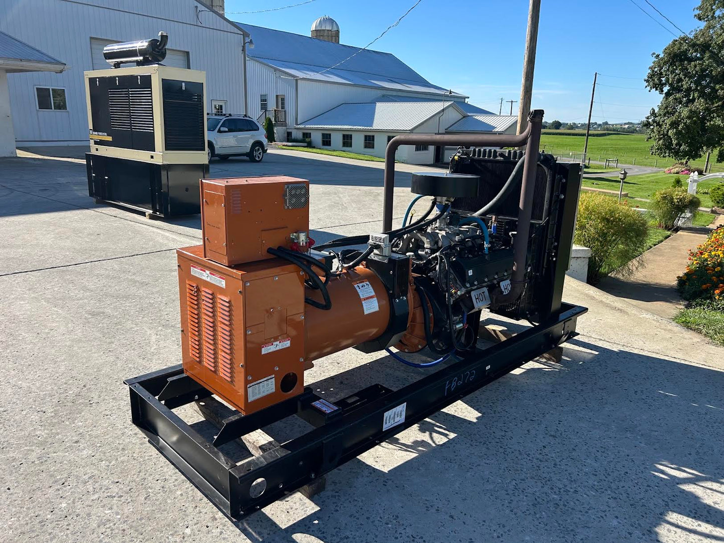 Generac 105 kW Natural Gas Generator 120/240V 1PH Skid Mounted SG0100 279Hr