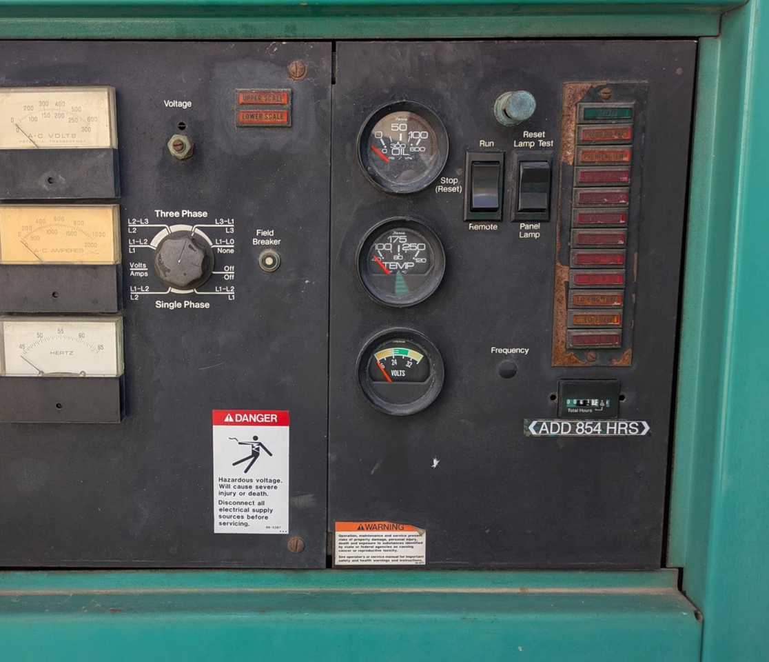 500KW Onan Cummins 500DFFB Diesel Generator 3ph 277/480 915hrs TESTED
