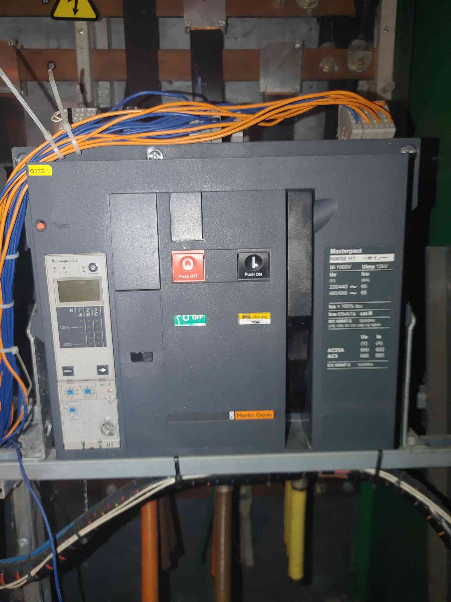 800A Merlin Gerin Masterpact NW08 H1 Breaker (111924)