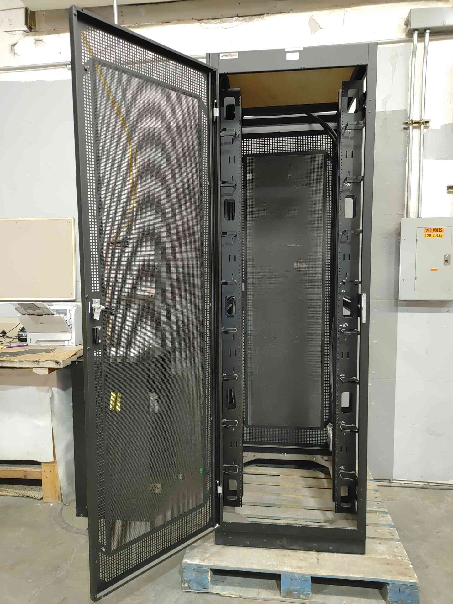 42U APW Black Server Rack Cabinet  Front / Back Mesh Doors (108544)