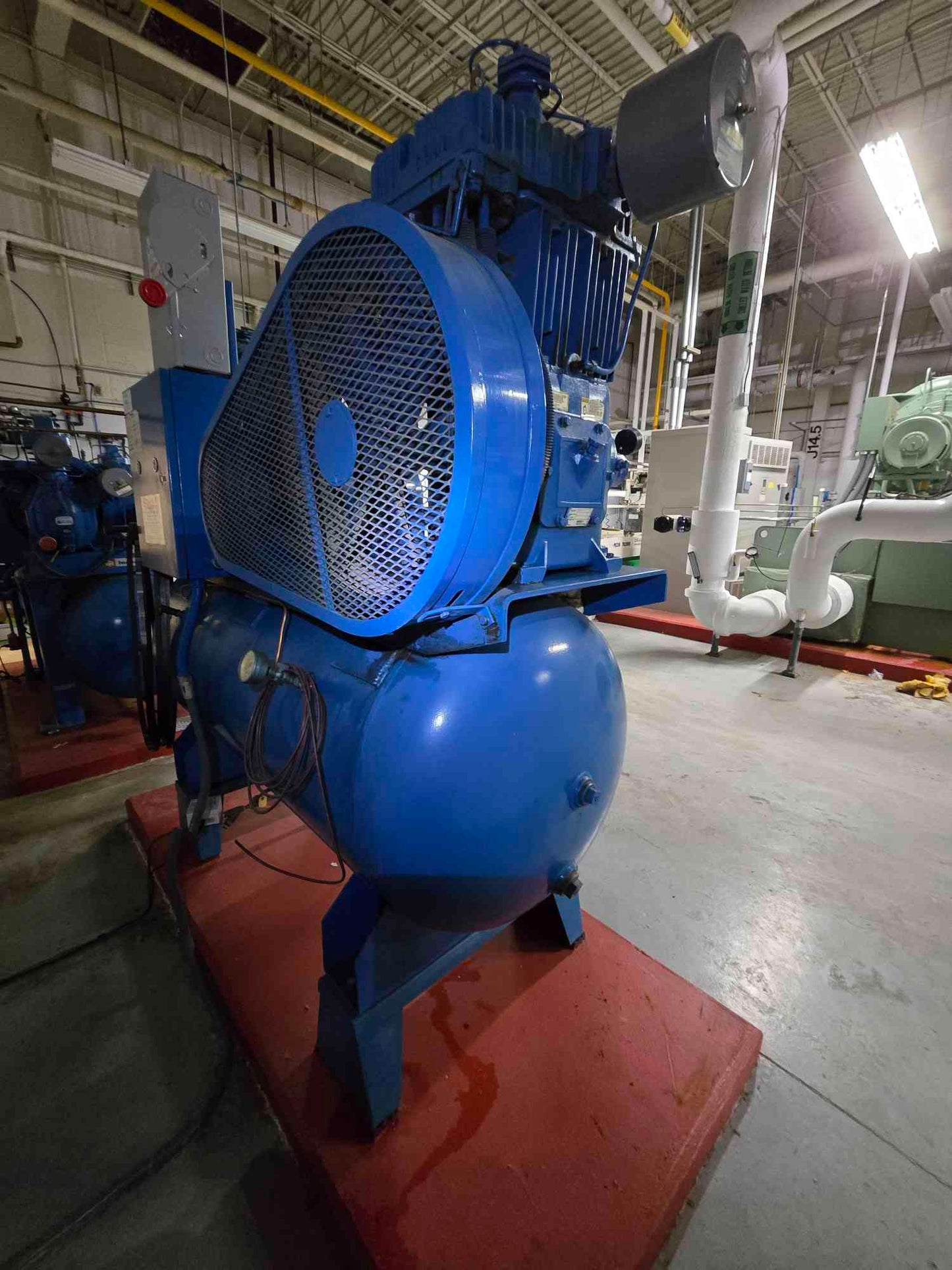 Quincy 100 Gallon Air Compressor Model 6120550 15HP Baldor Motor