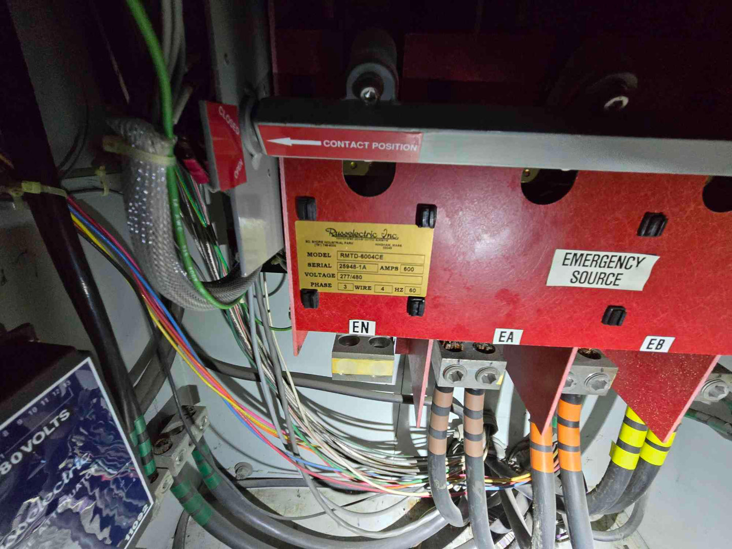 Russelectric 600A 480V Delayed Transition ATS Transfer Switch RMTD-6004CE (SKU: 110952)