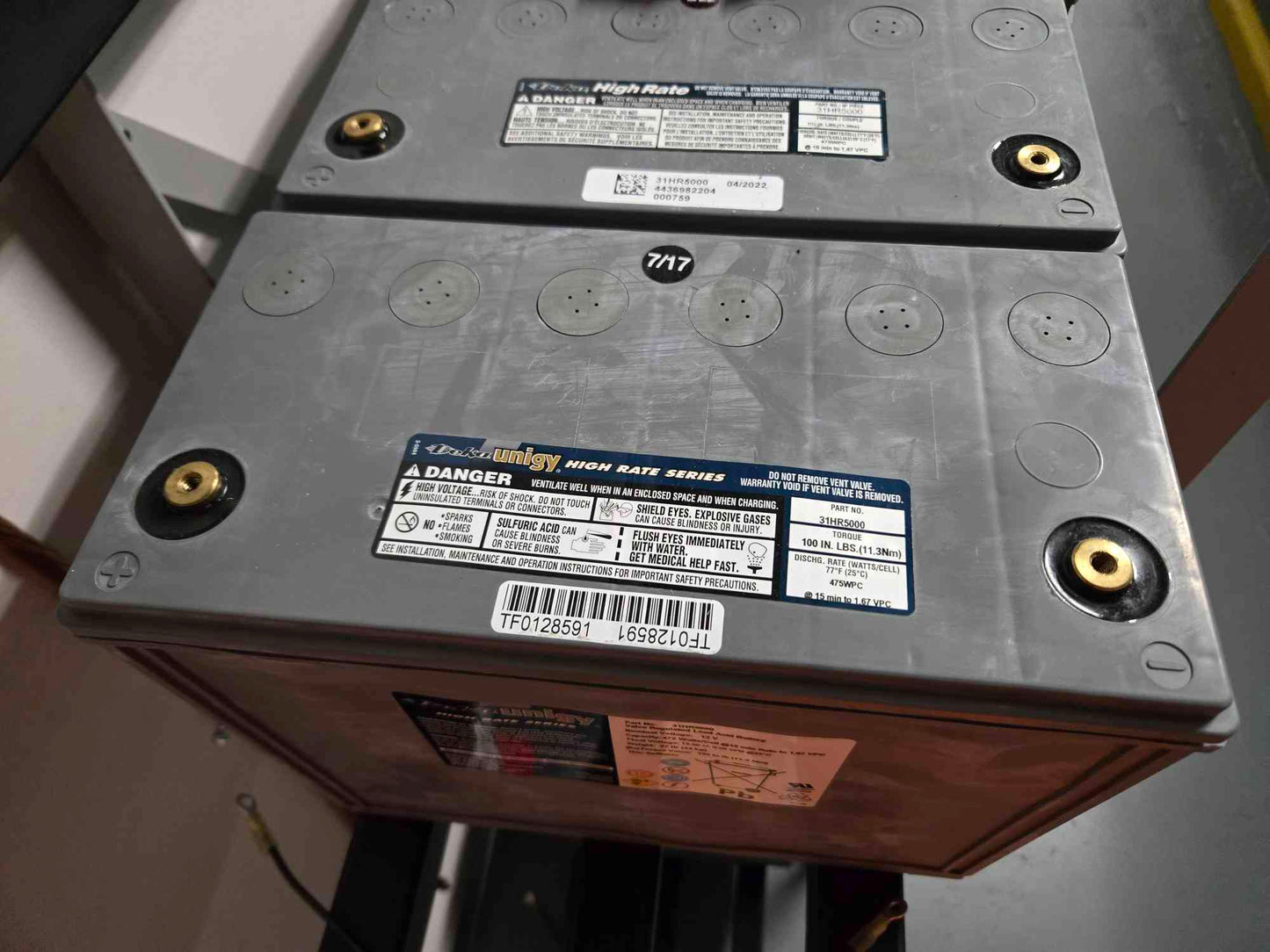 Deka Unigy High Rate Series 31HR5000 Battery 12V 475 Watt/Cell