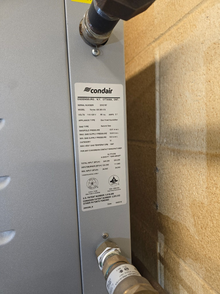 Condair Nortec GS 200-CS Gas Fired Humidifier Commercial Natural Gas 2019 GS200