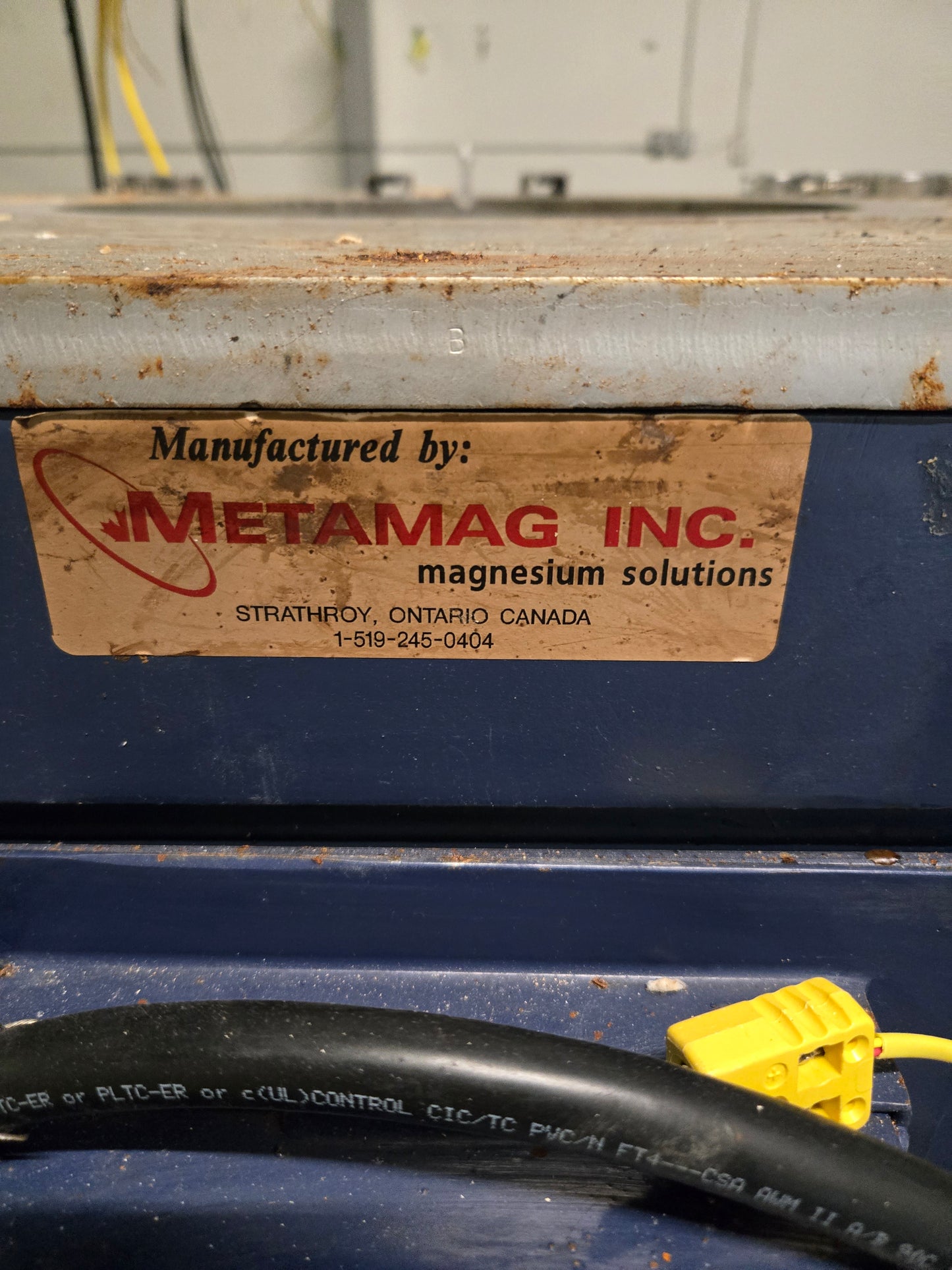 Metamag Inc. Magnesium Melting/Holding Furnace.