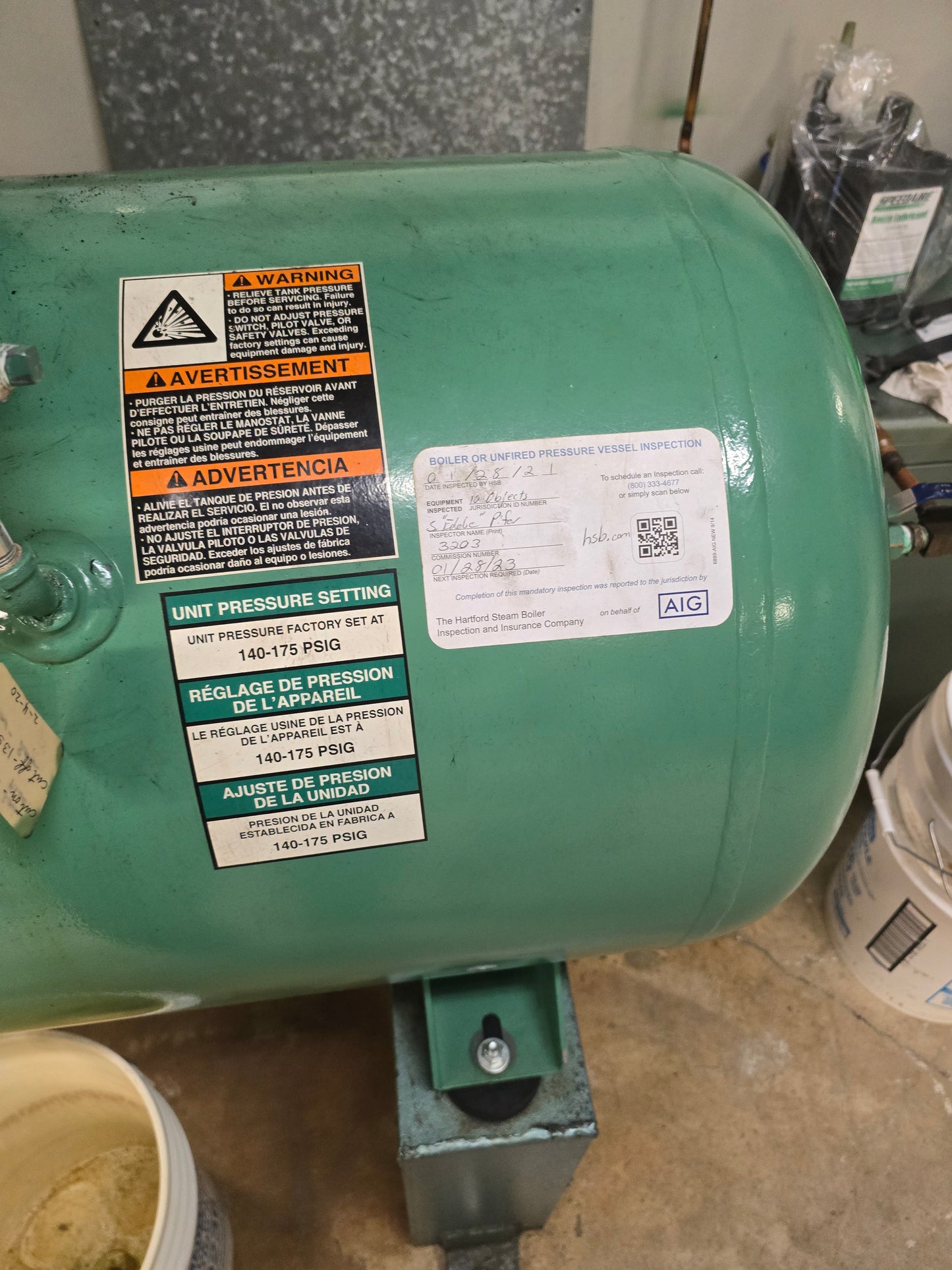 Speedaire 5HP 80 Gallon Air Compressor 230/460V 3-Phase 16.5 CFM 175 PSI