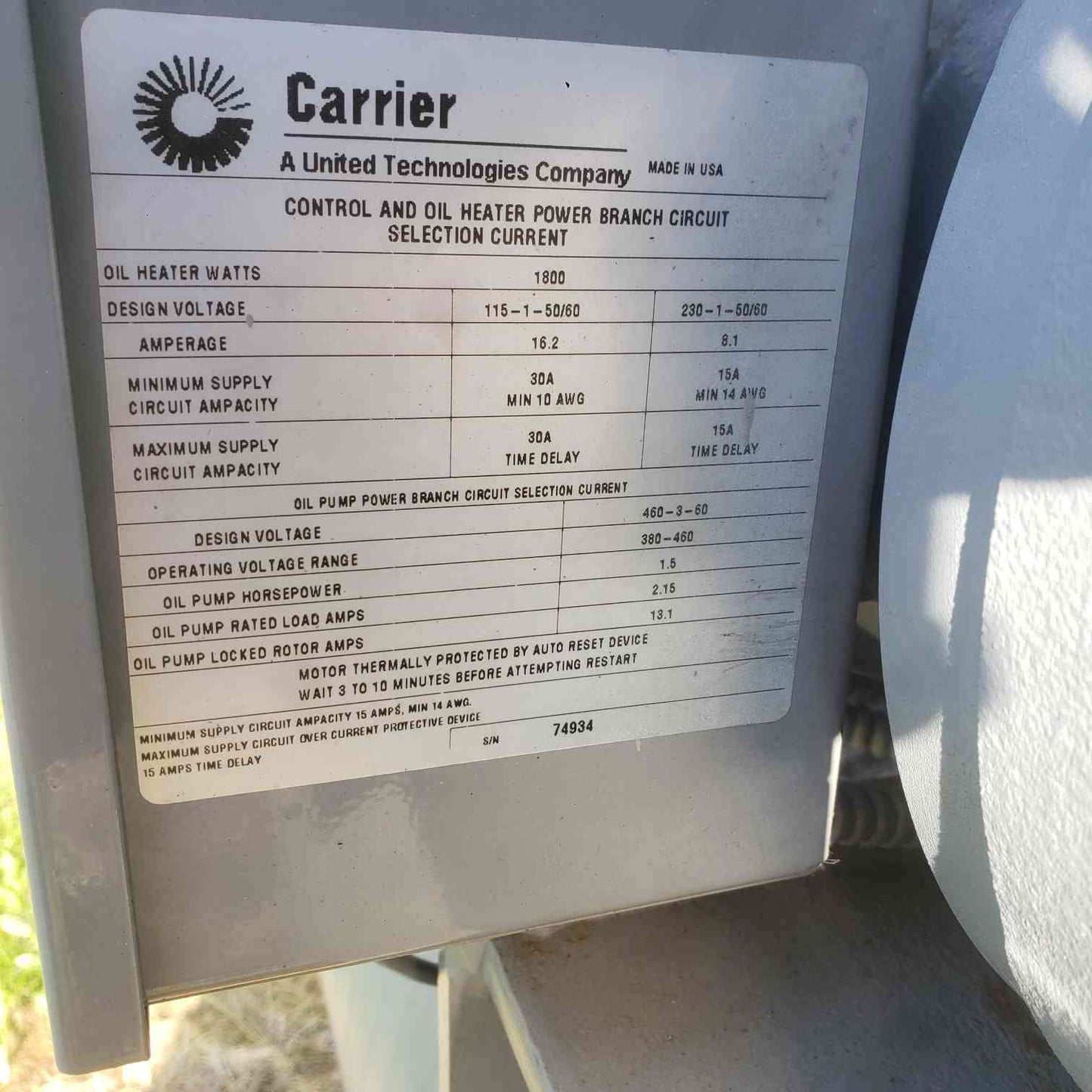 Carrier 19XRV Evergreen 300 Ton Centrifugal Chiller VFD Model 19XRV3537337KBH64 (SKU: 113183)