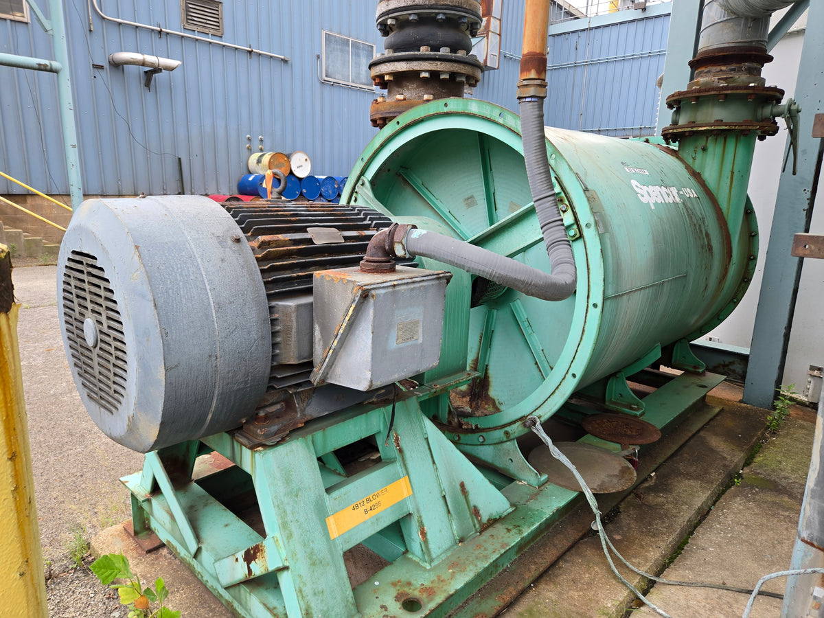 Spencer Turbine Centrifugal Blower Vacuum 150HP Reliance Motor 460V 3 Ph 445TS
