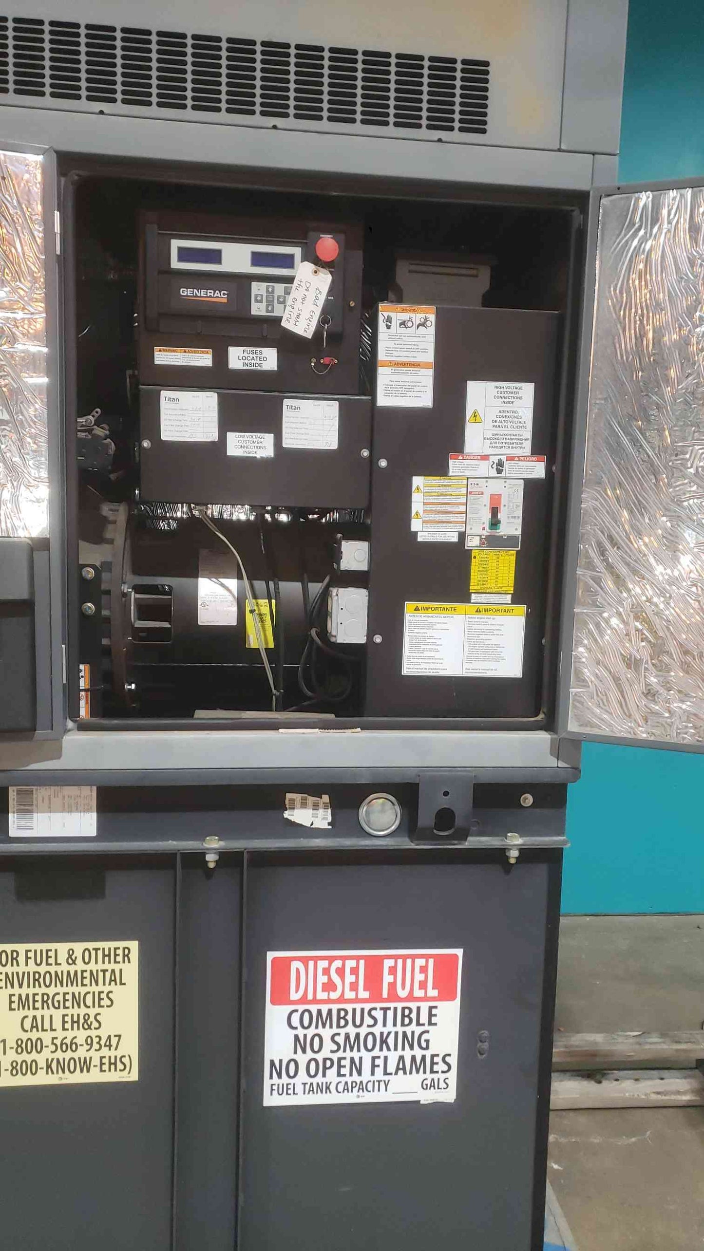 48KW Generac 0060720 120/240 200A 1PH 87.2 Hrs.