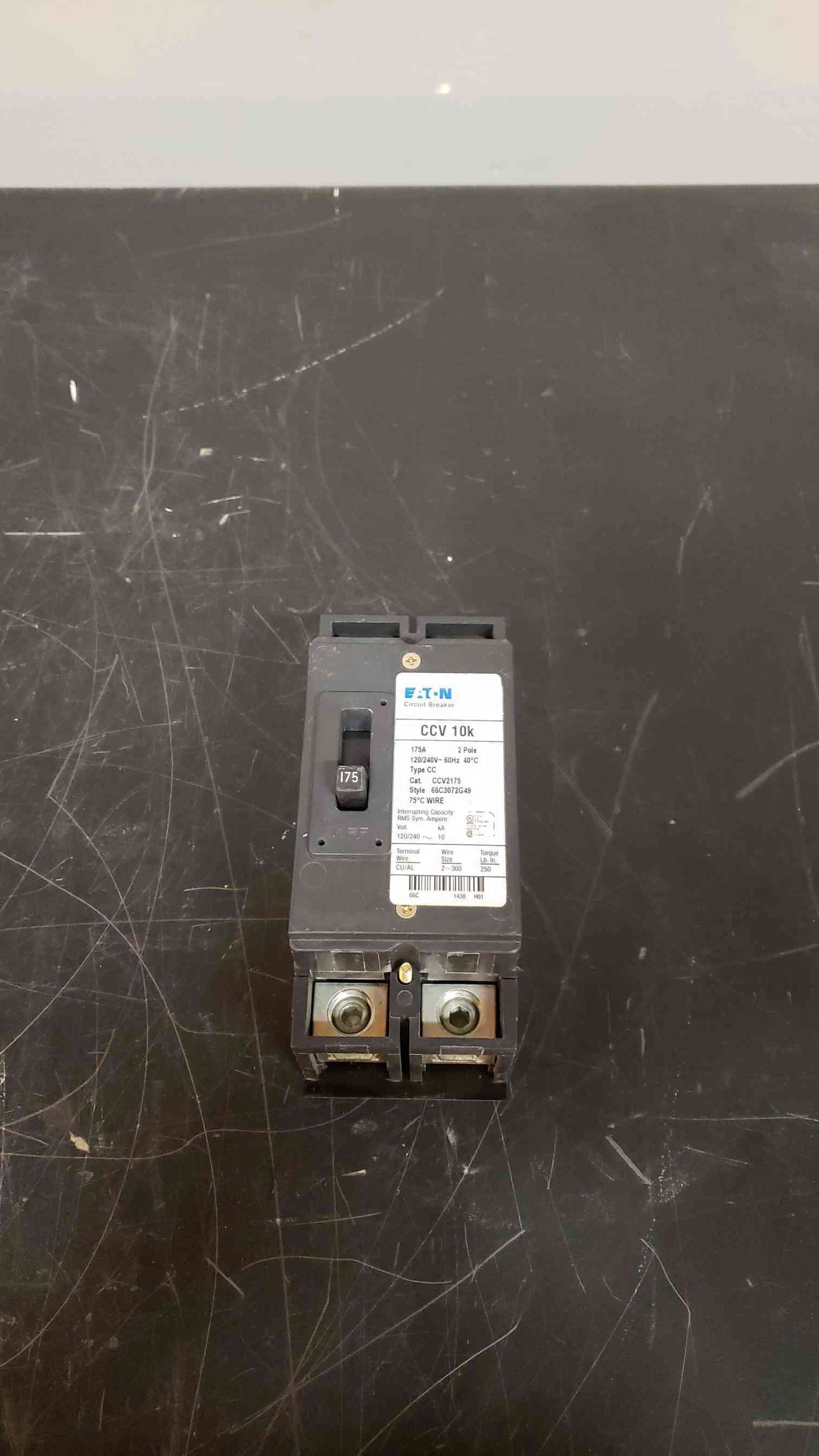175A EATON 175 Amp Breaker CCV2175 CCV10k (SKU: 1971AA)(1971AA)