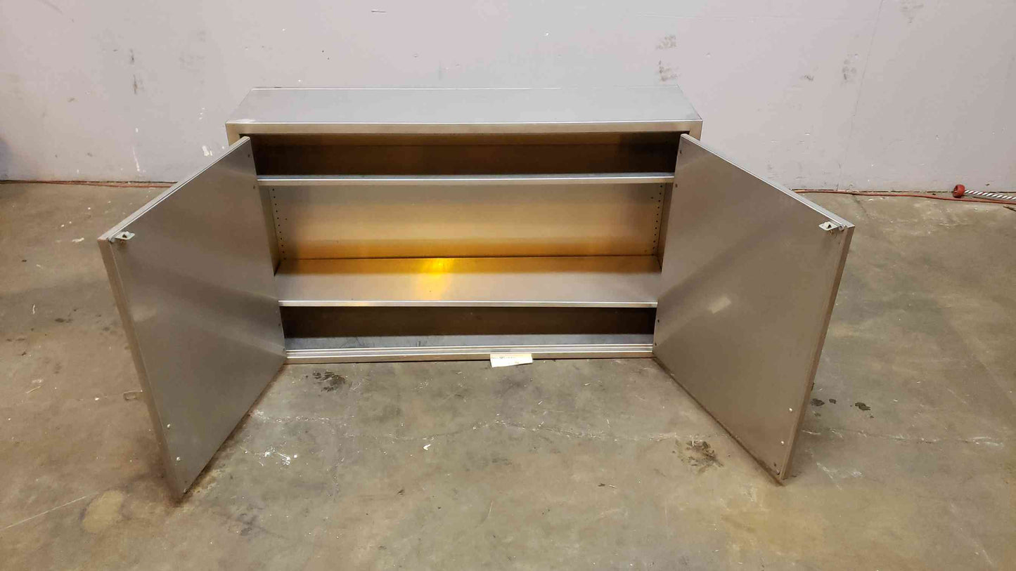 4' Full Stainless Steel Lab Wall Cabinet Double Solid Door Clean Room