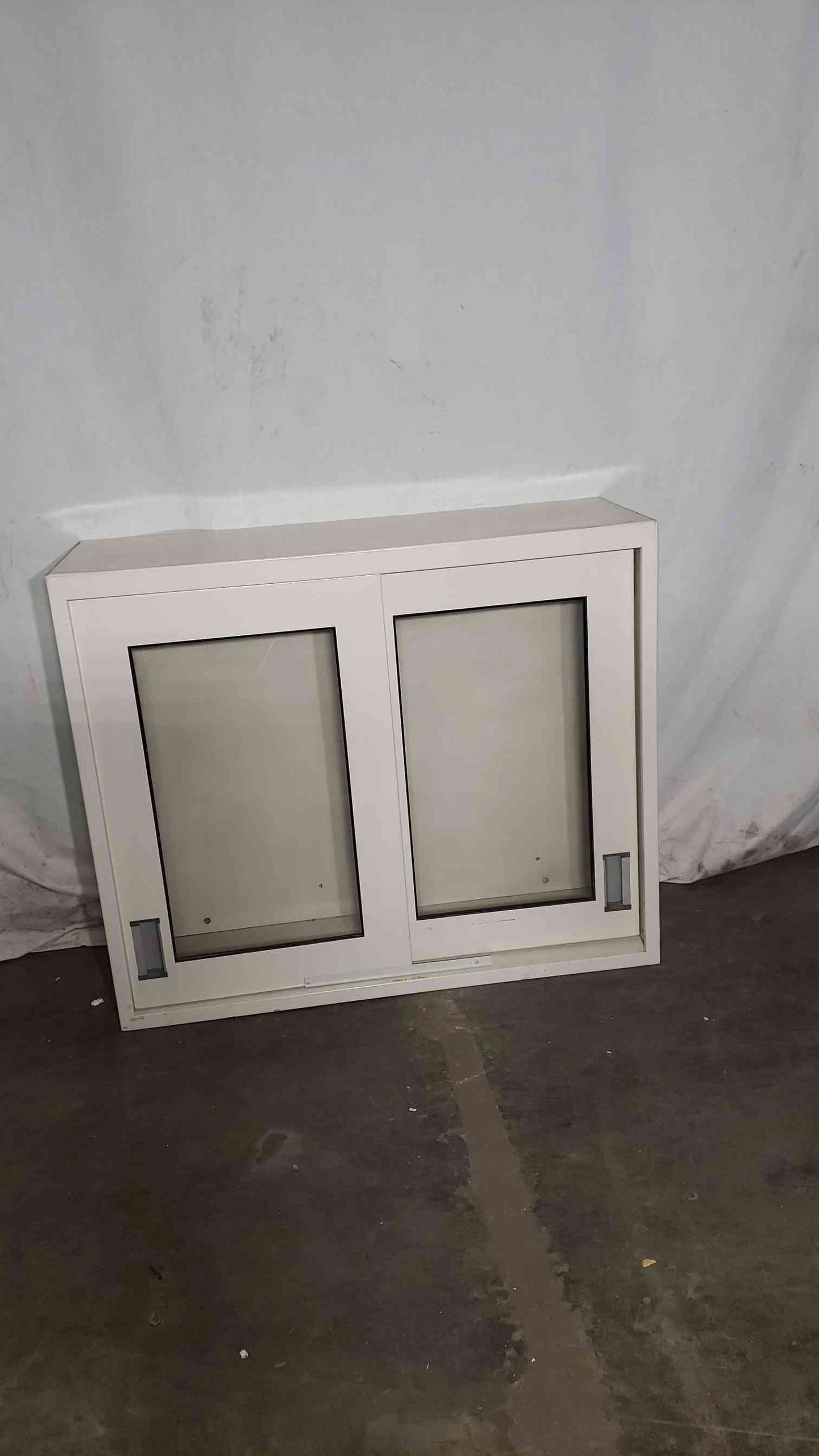 36" Sliding Glass Door Overhead Cabinet White(100041)