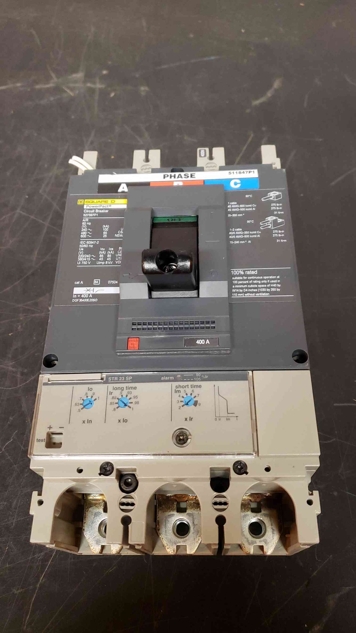 Square D 400 Amp Circuit Breaker DGF36400E20SO (SKU: 2526AA)