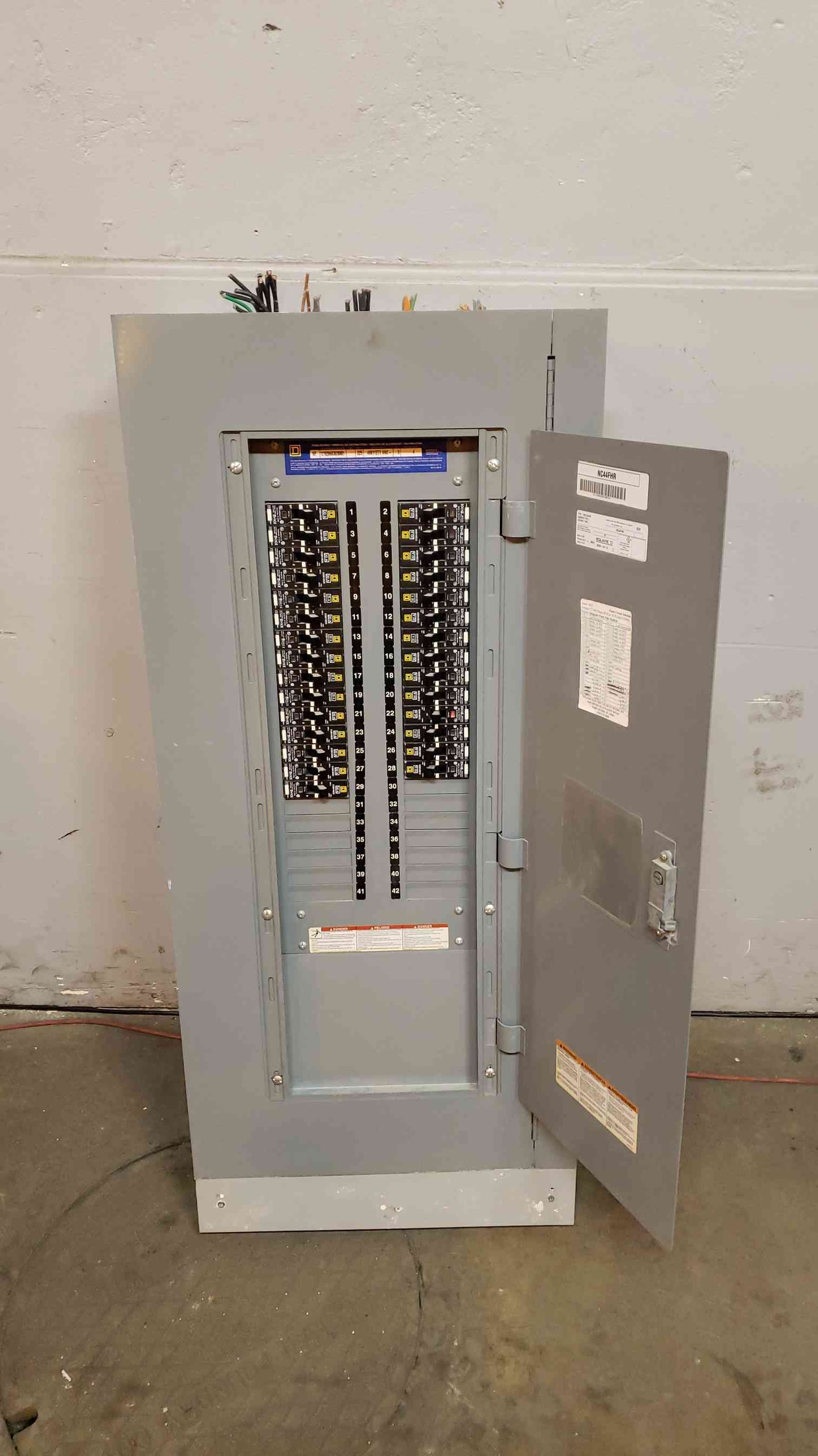 Square D 225A NF 480V / 277V Panelboard NC44FHR EGB 29 Breakers (SKU: 4017AA)(4017AA)