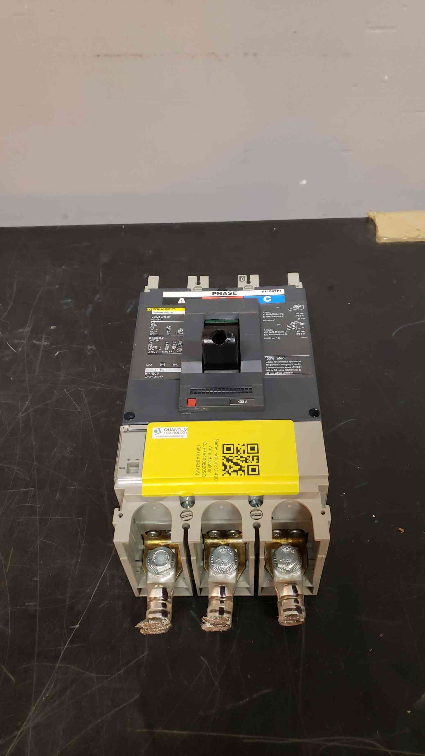 Square D 400 Amp Breaker DJF36400E20SO (SKU: 4043AA)