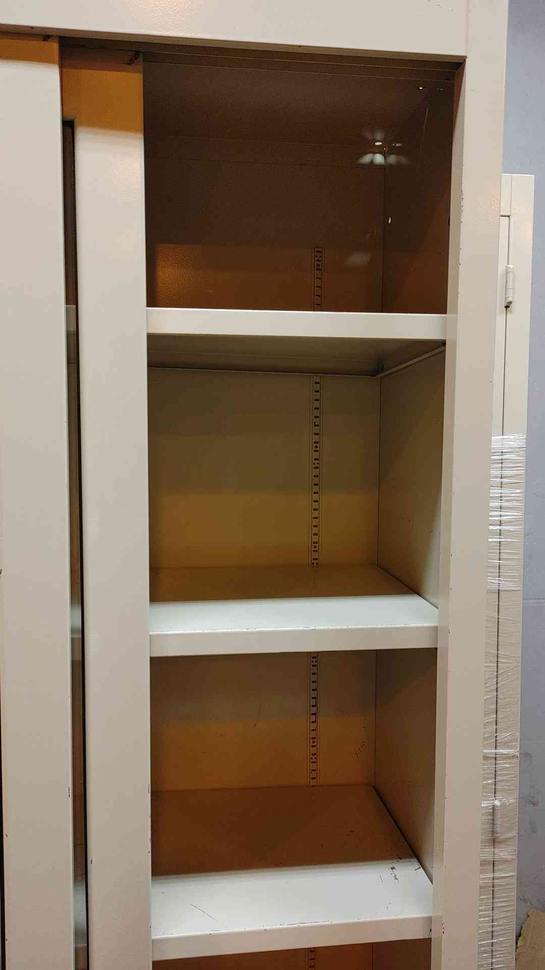 7ft Heavy-Duty Industrial Laboratory Casework Cabinet - Sliding Glass Doors