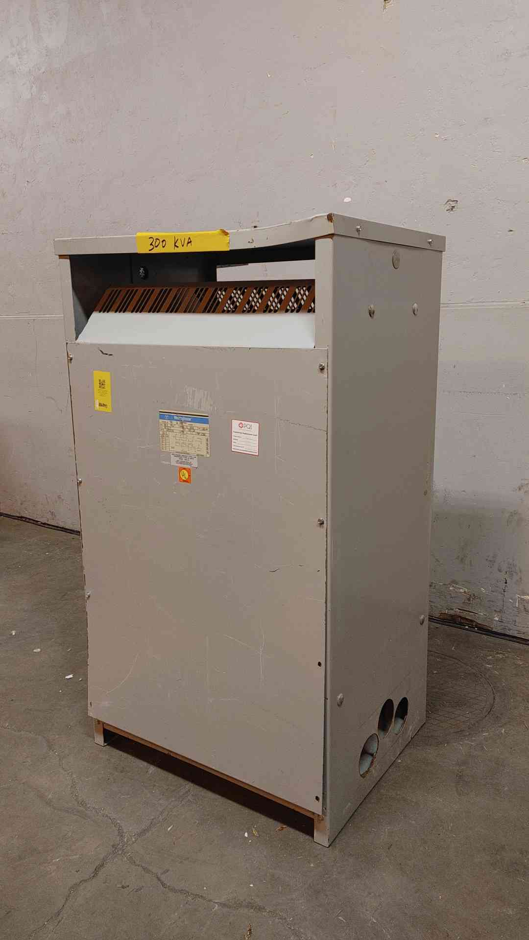 Westinghouse Dry Transformer 300KVA 480V x 208Y/120VAC 3PH V48M28T33K