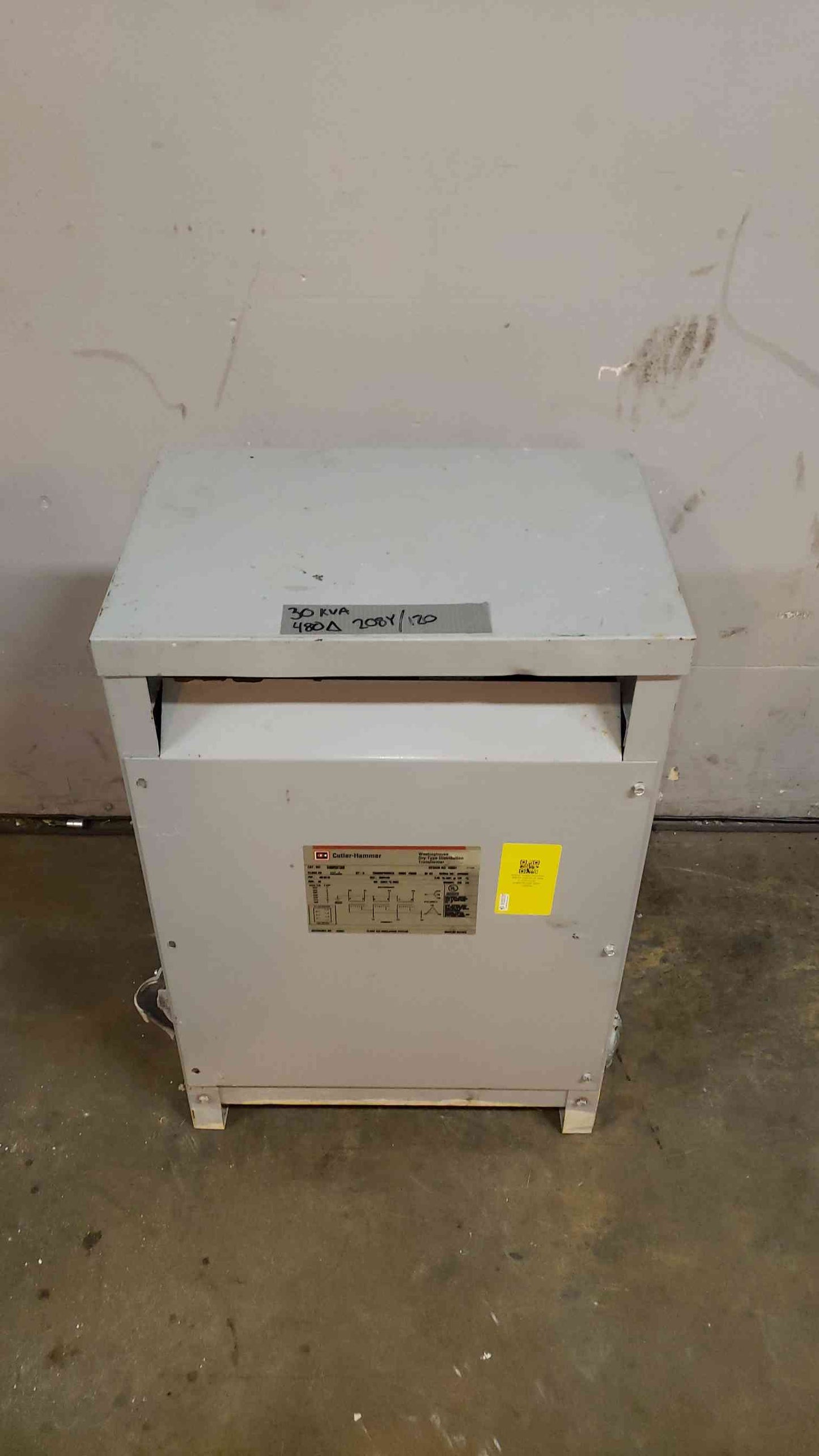 Cutler-Hammer 30KVA 480 x 208Y/120 3PH Dry Transformer V48M28T30K (SKU: 106904)