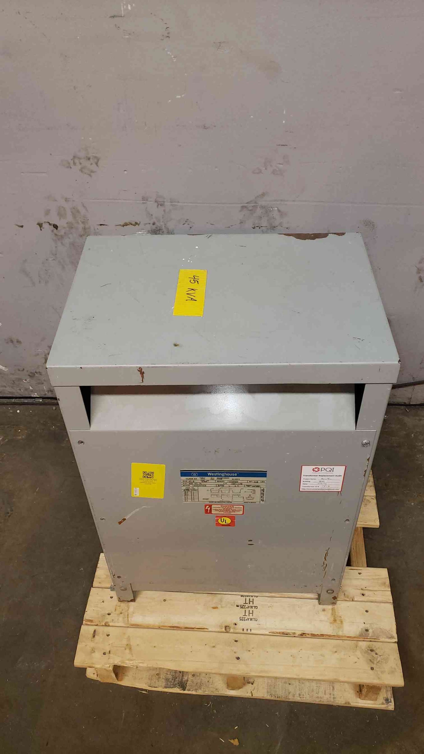 Westinghouse 45KVA 480v x 208Y/120 3PH Transformer U48M28T45K (SKU: 106919)