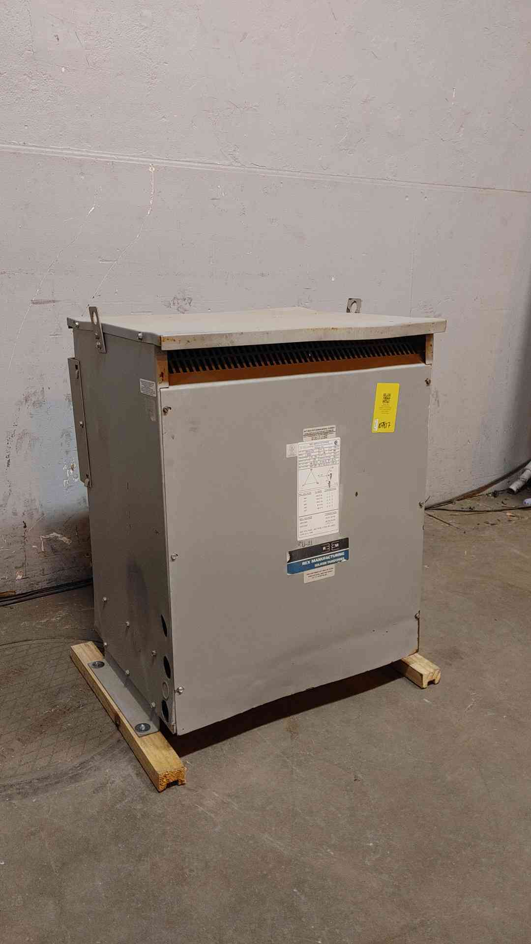 Rex Manufacturing Isolation Transformer 51KVA 3PH 460VDC x 460Y/266VAC DA51H1X/K4