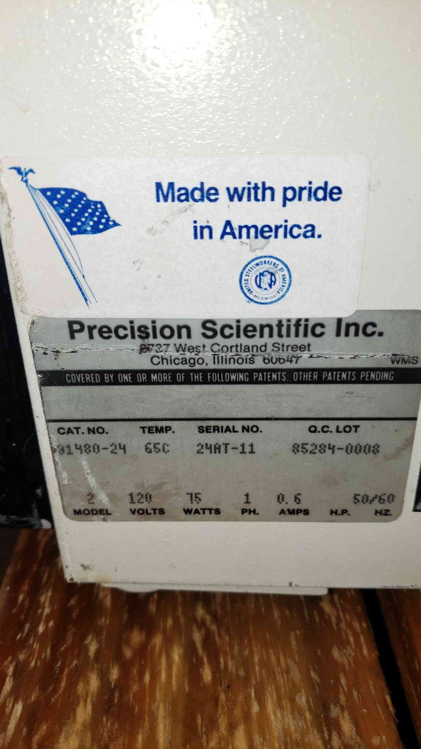 Precision Scientific 120V 1PH Gravity Connection Incubator 2 (SKU: 108010)