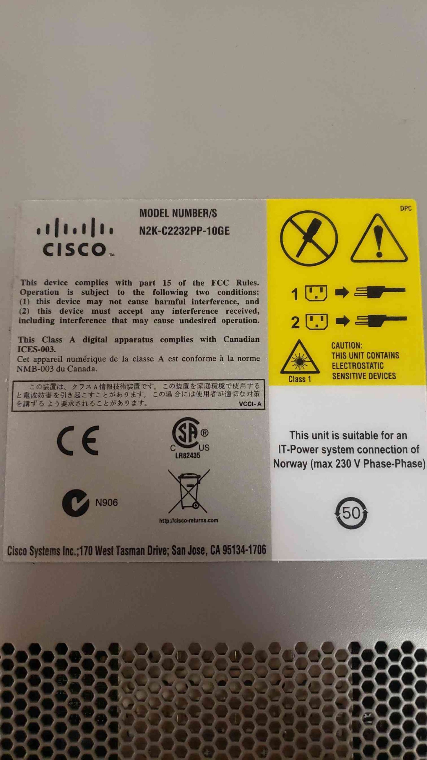 Cisco Systems Nexus Fabric Extender N2K-C2232PP-10GE (SKU: 108155)