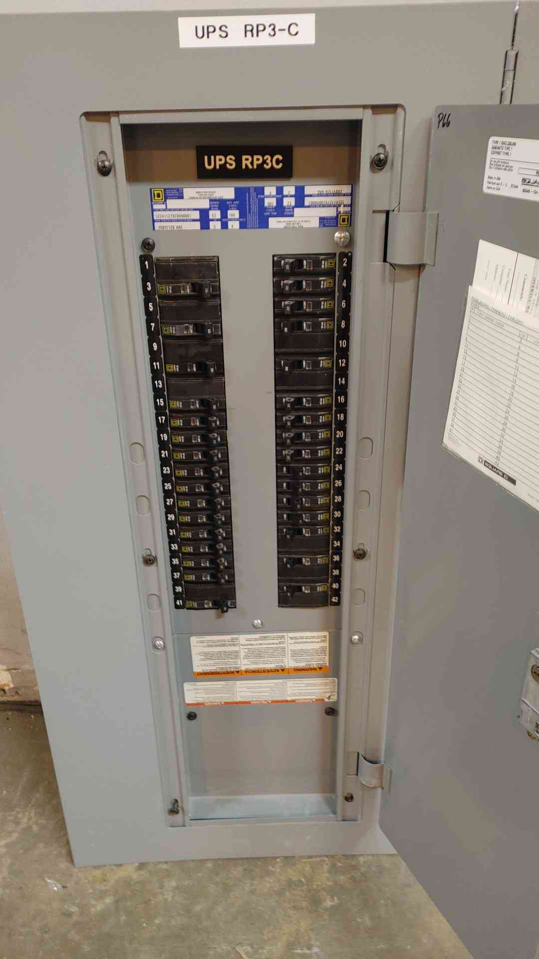 NQOD Square D Breaker Panelboard 208Y/120VAC 100 Amp 3 Phase 4 Wire (108838)