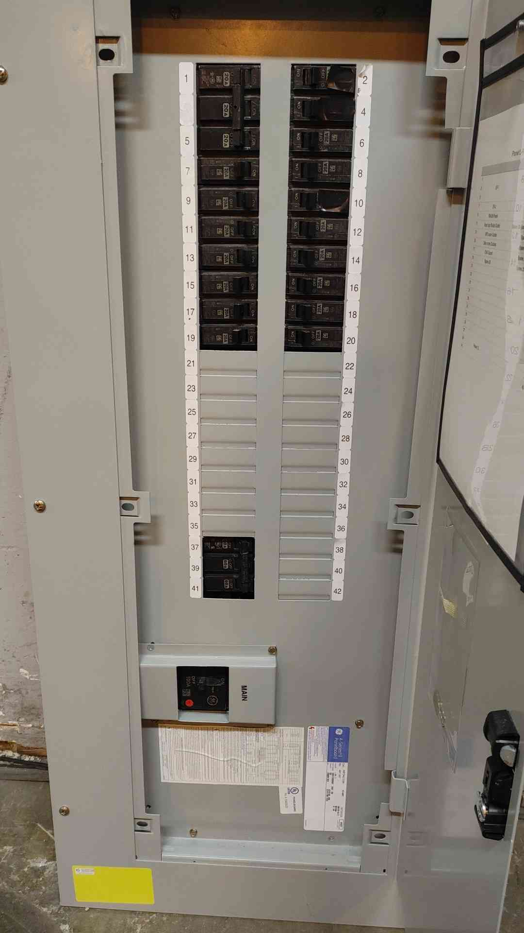 General Electric A Series 2 Panelboard 125 Amp 208 Volt 3 Phase 4 Wire (108967)