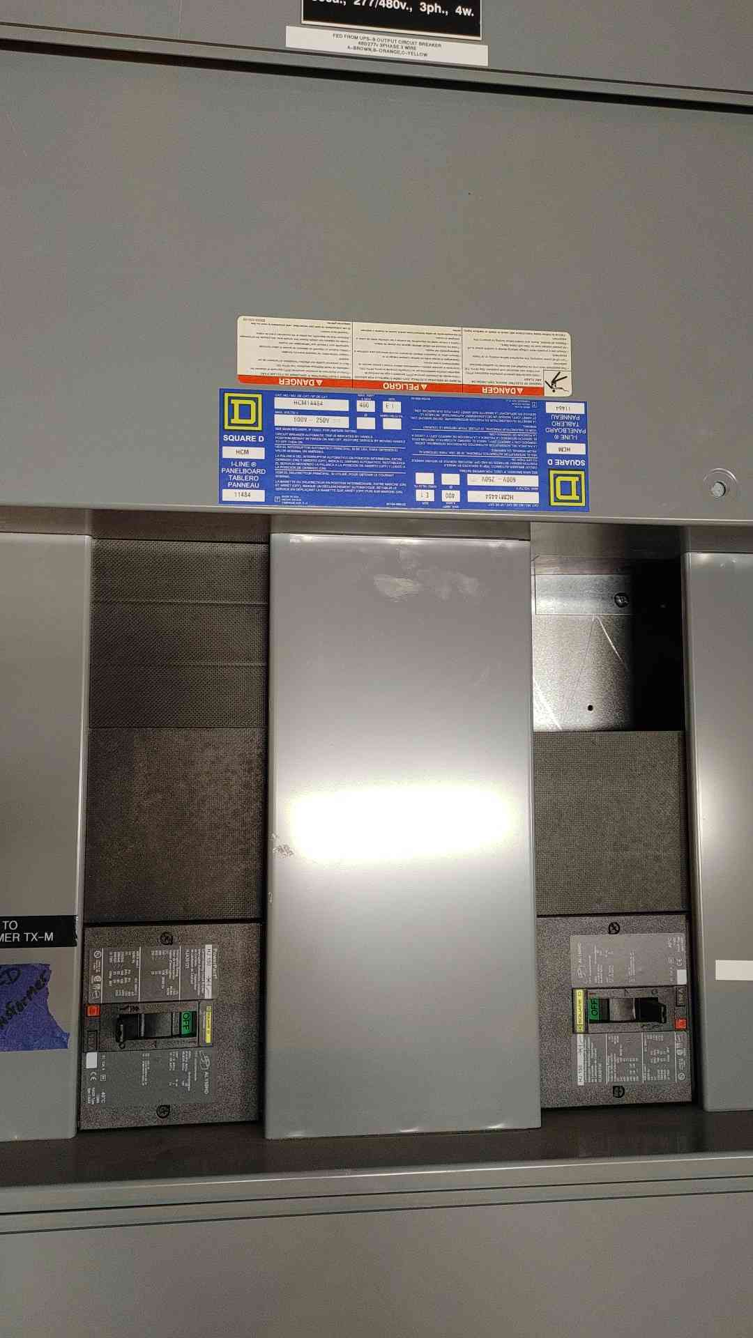 Square D I-Line Panelboard 400A 600V 250V HCM14484 2x HJ150 Breaker (108939)
