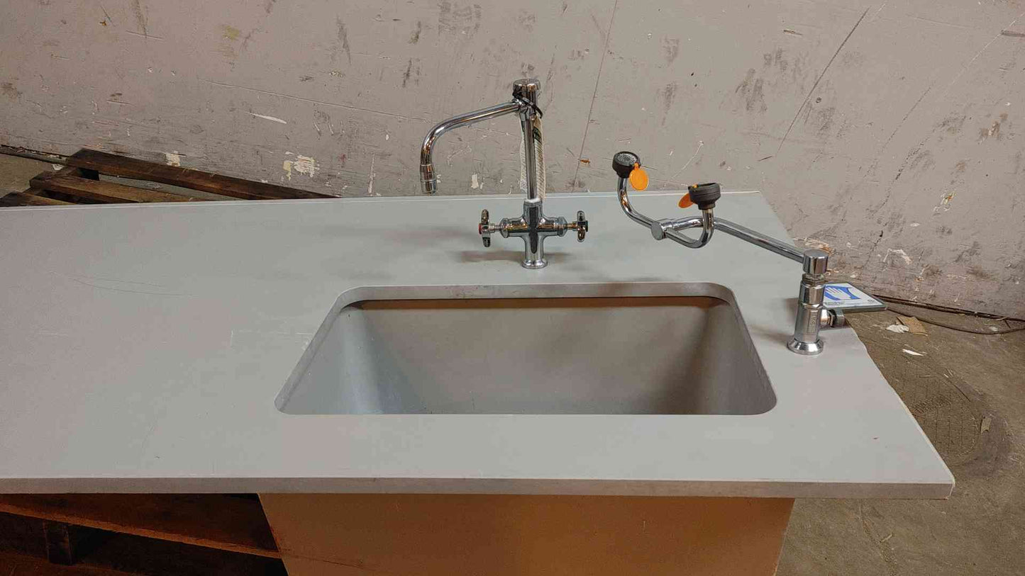 6' Gray Single Sink W/ Countertop (109207)