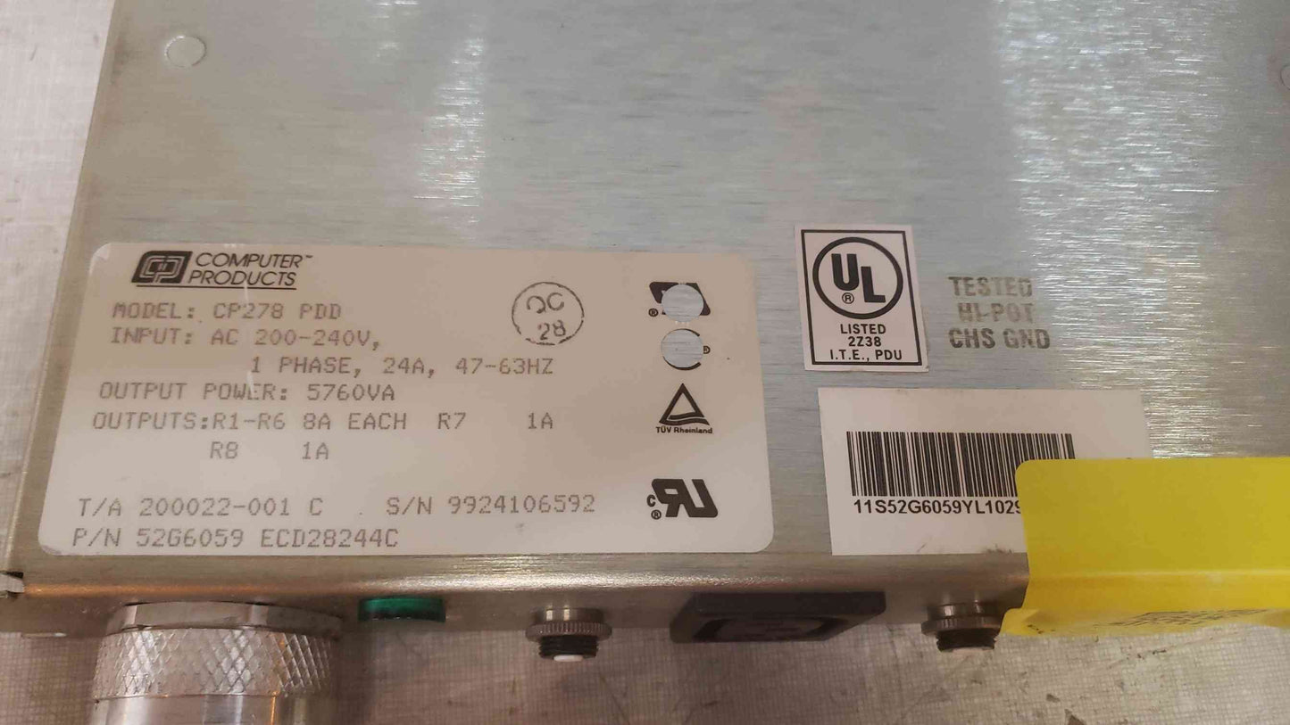 *Pickup Only* Computer Products 6 Plug-In PDU Strip CP278 PDD (SKU: 109267)
