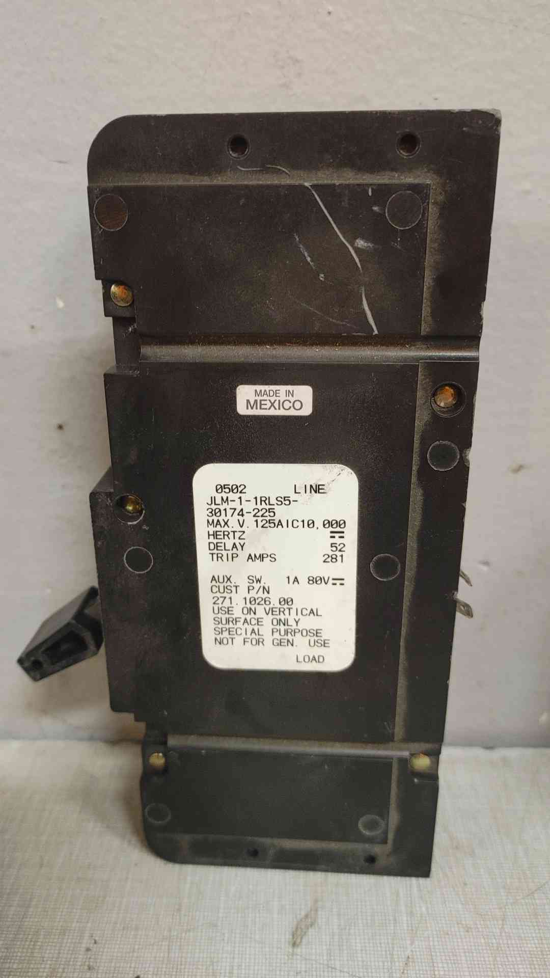 Airpax 225 Amp 1 Pole Circuit Breaker (109361)