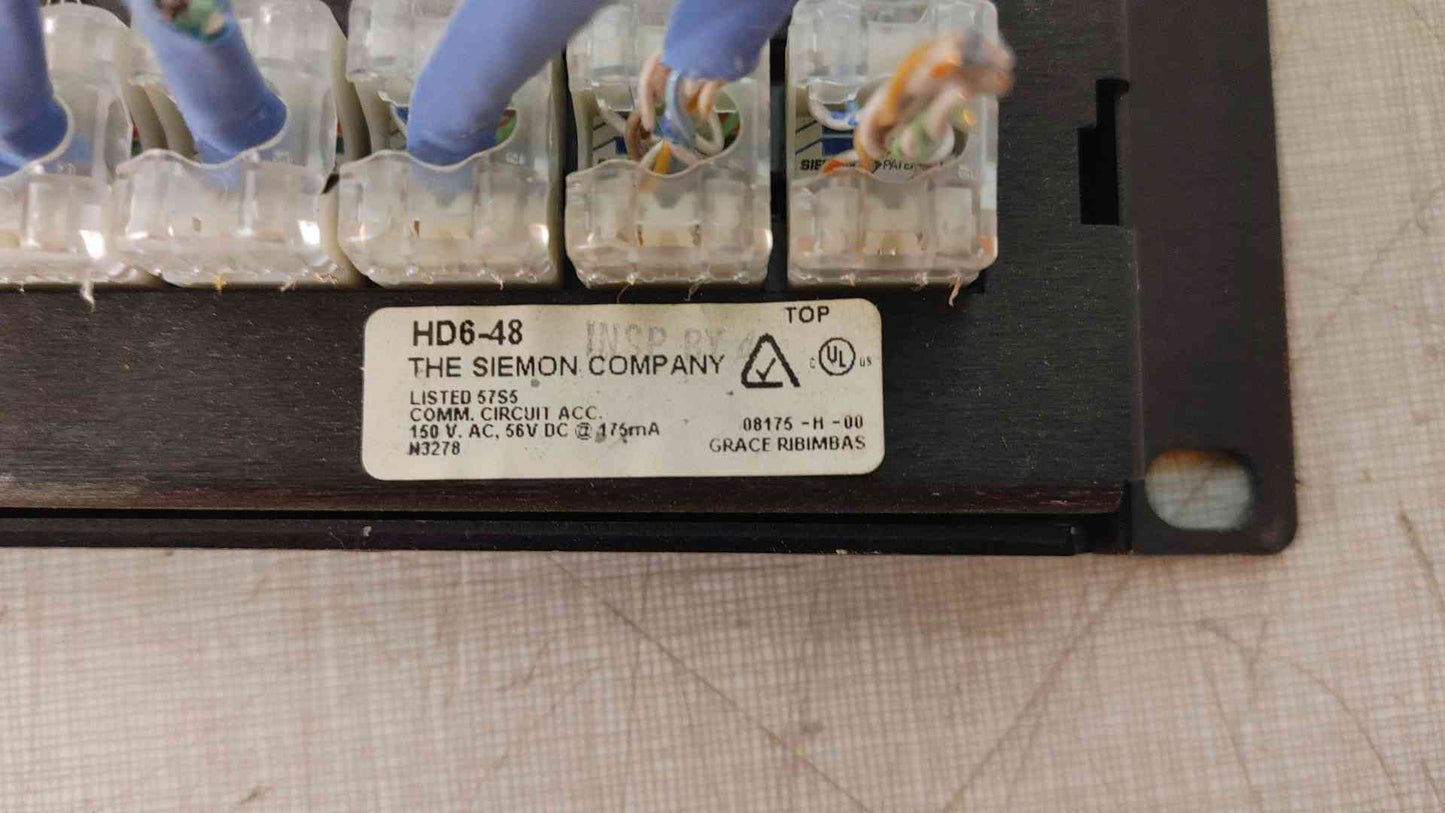 Siemon HD Series 48 Port Patch Panel HD6-49 (109461)