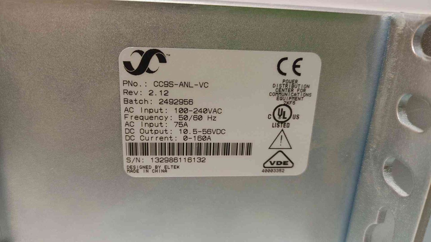 Eltek BC2000 Power Distribution System with Valere Rectifiers - High Capacity DC Power Solution