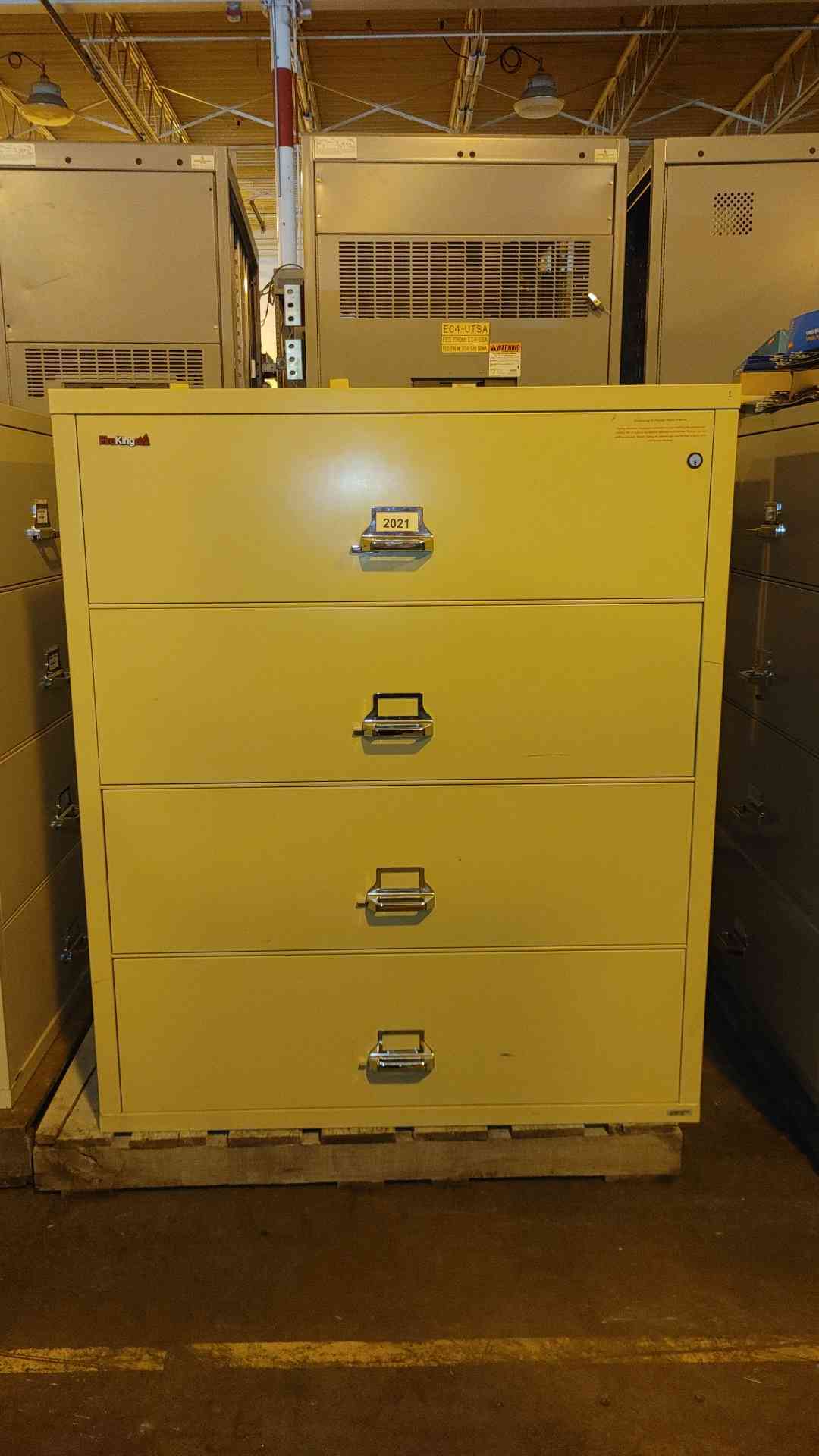 FireKing 4 Tier Filing Cabinet Fire Proof Storage w/ KEY (SKU: 109840)