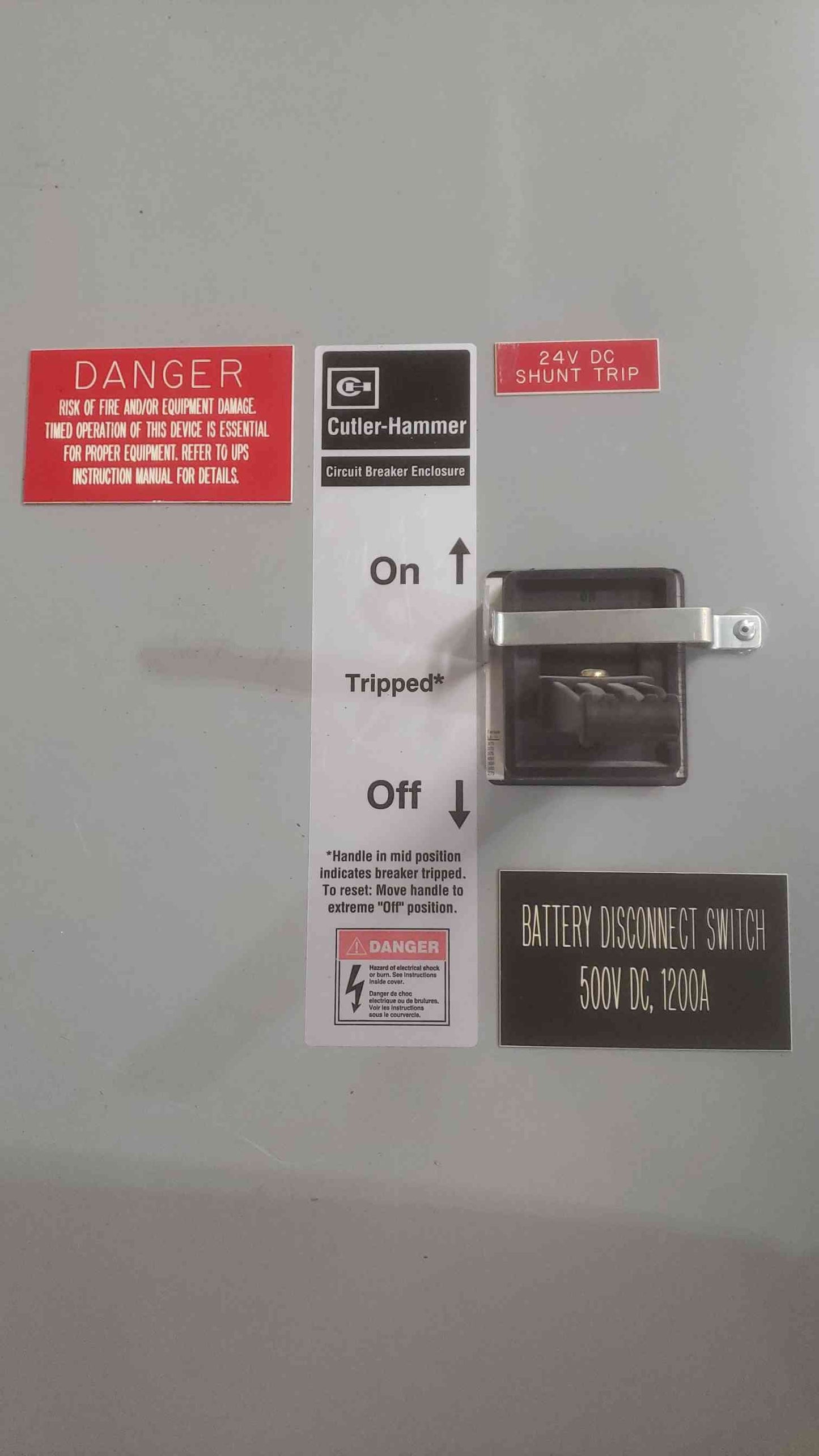 Cutler-Hammer 500V DC 1200A Battery Disconnect Switch( SKU: 110562)