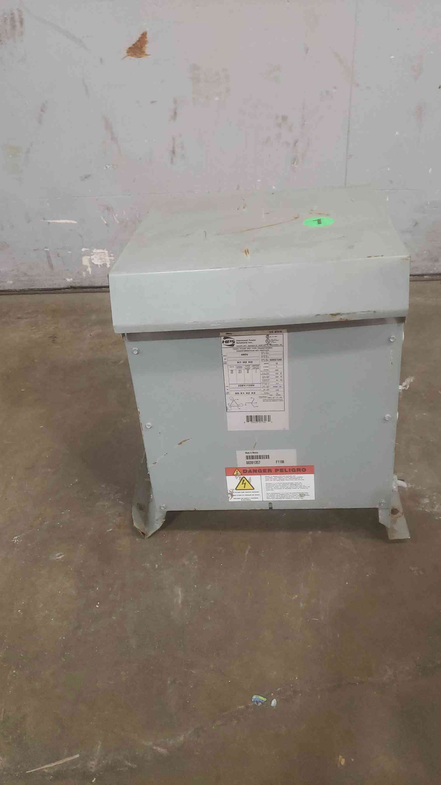 15KVA Hammond Power Solutions 480V 3PH Transformer NMK015KB(SKU: 110829)