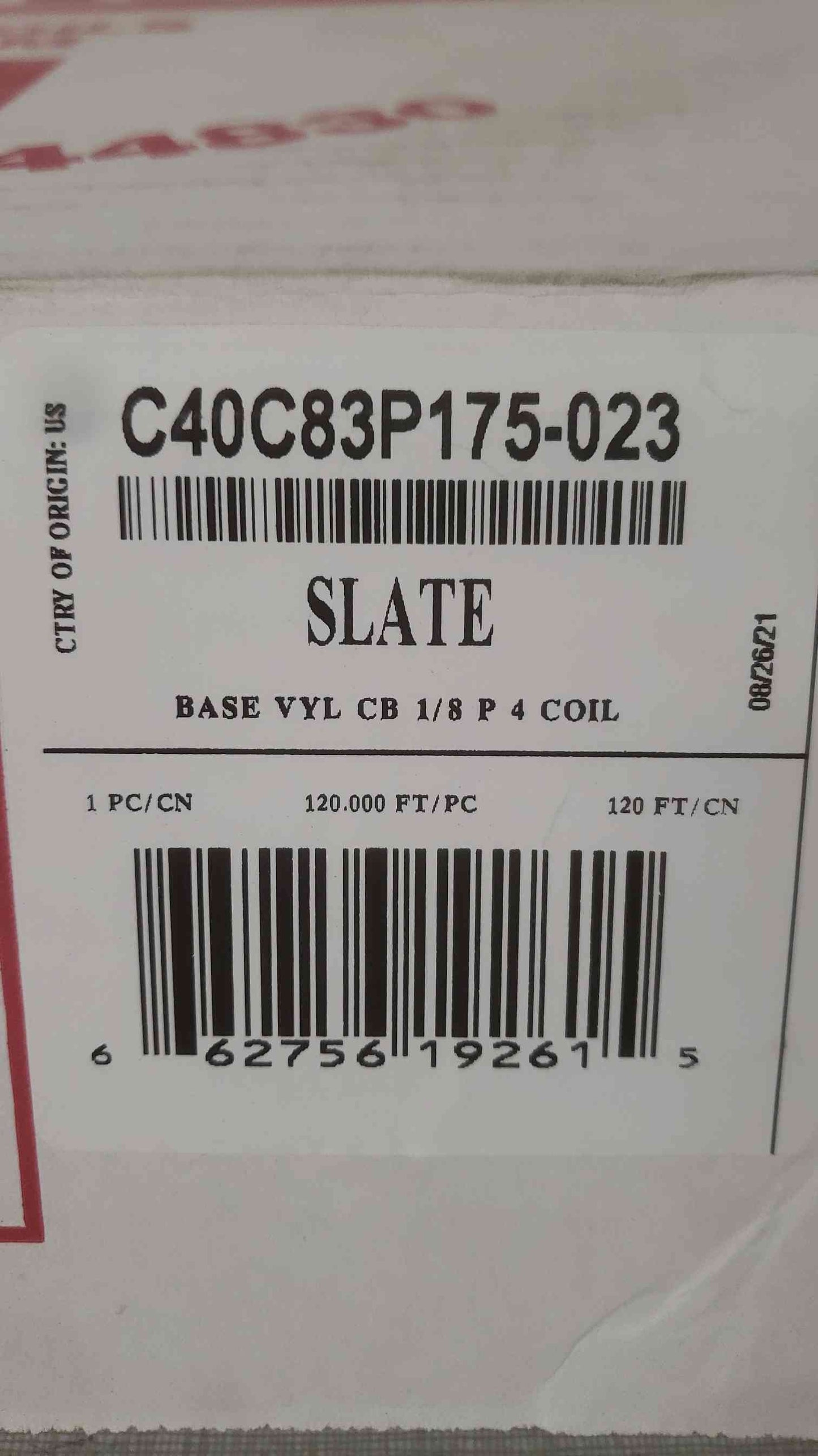Roppe Corporation 120FT Coil C40C83P175-023 (SKU: 111220)