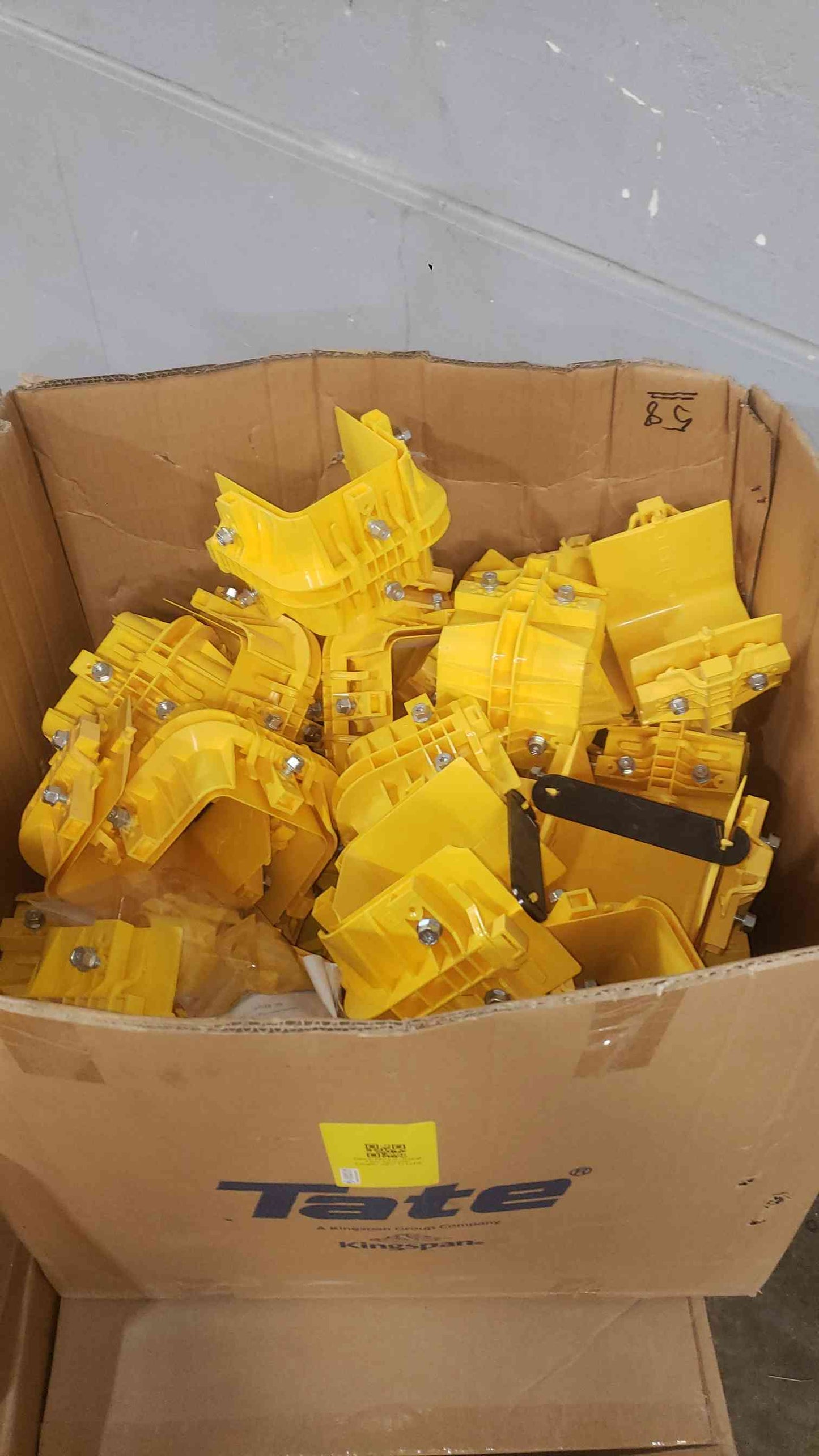 Box of 58 Panduit Optical Yellow Fiber Raceway Coupler (SKU: 111643)