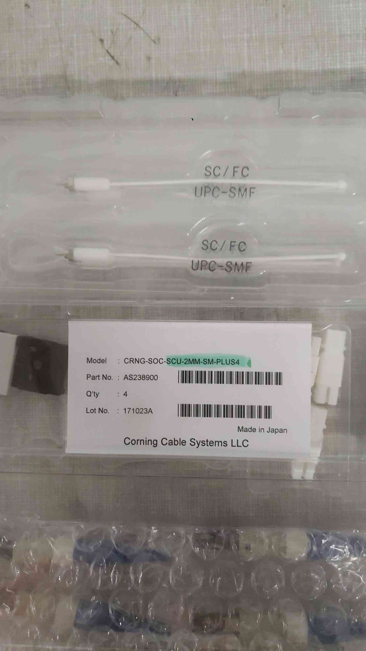 NEW Box Of 4 Corning Splice Kit CRNG-SOC-SCU-2MM-SM-PLUS4 (SKU: 111681)