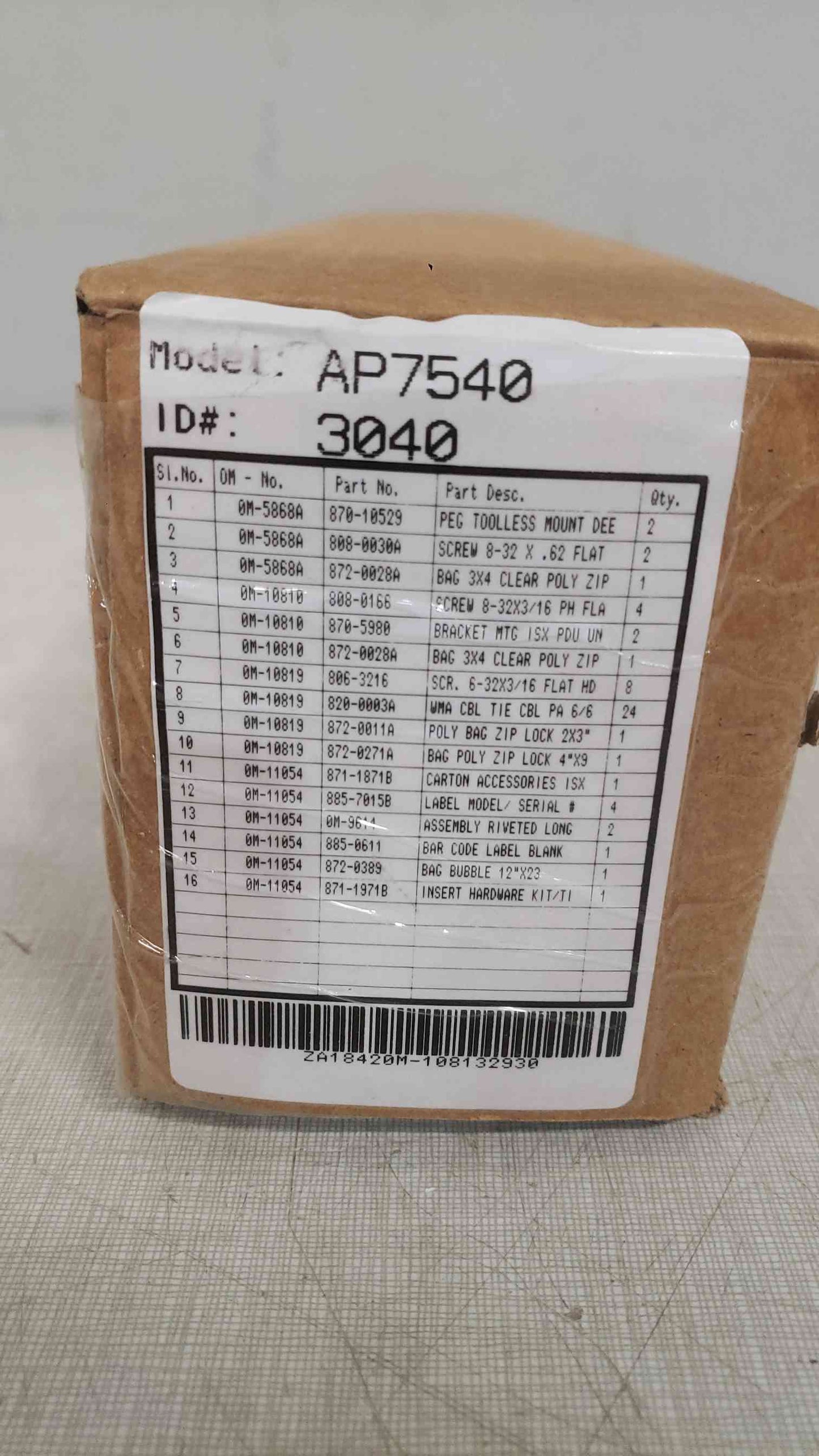 NEW APC PDU Mounting Bracket AP7540 (SKU: 111668)