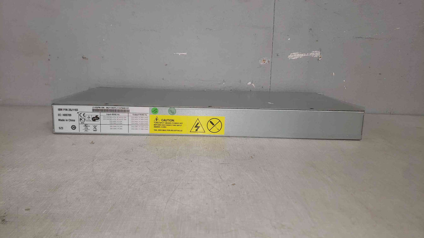 IBM 39J1183 12 Plug PDU Strip 220-240/380