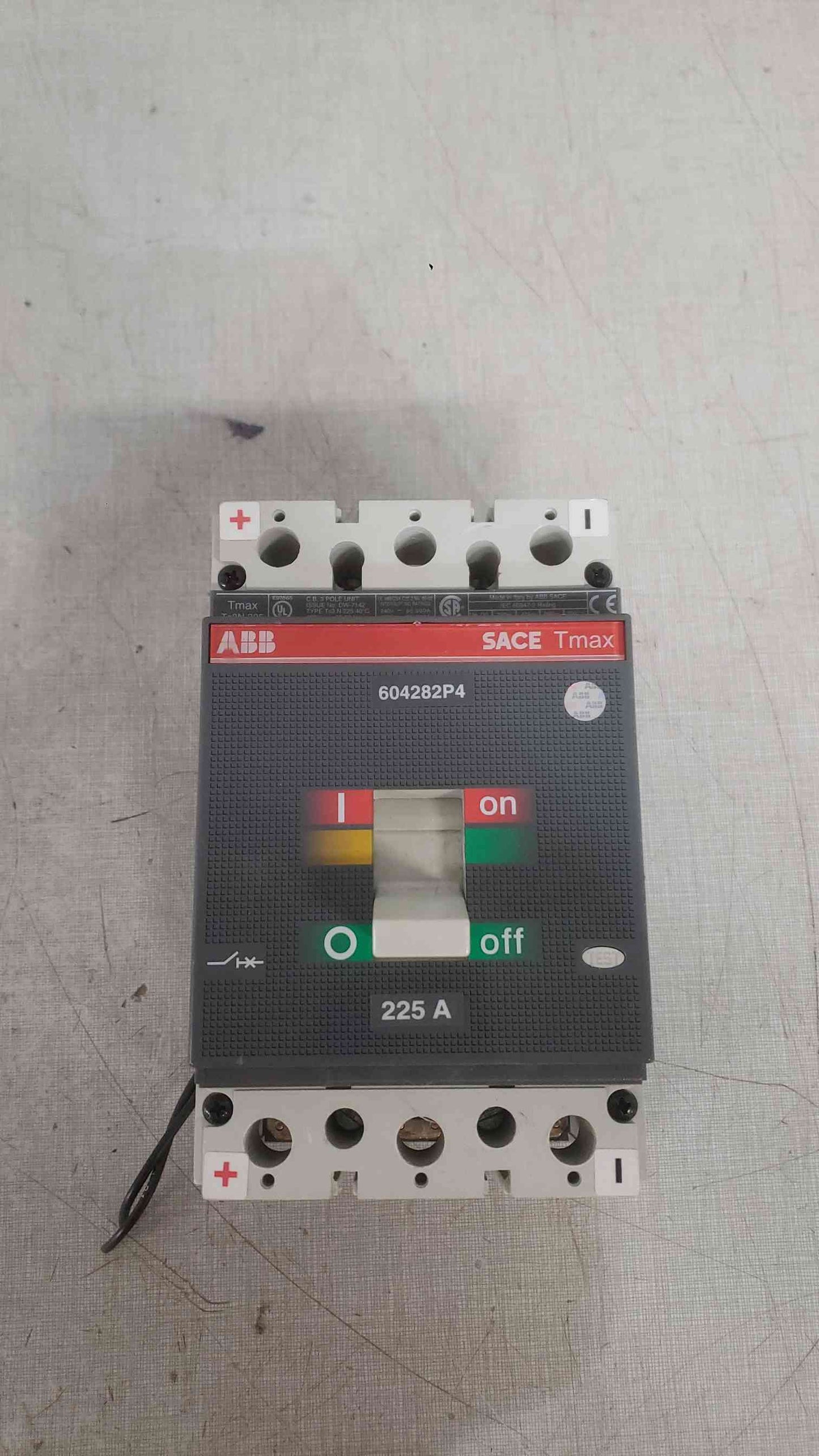 ABB 225A SACE Tmax Ts3N 225 3 Pole Breaker (SKU: 111875)