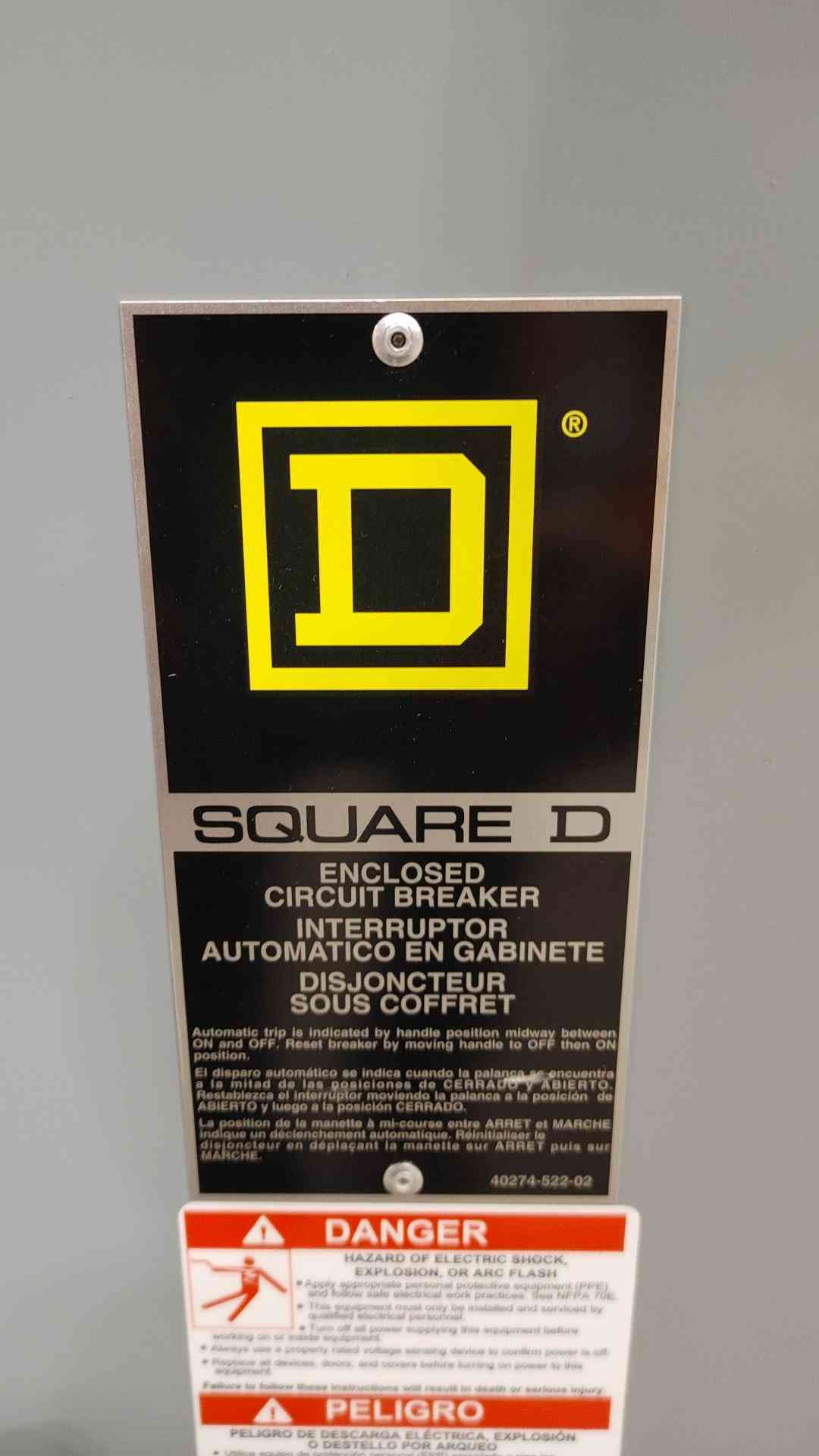 SQUARE D 400A Enclosed Circuit Breaker (SKU: 112153)