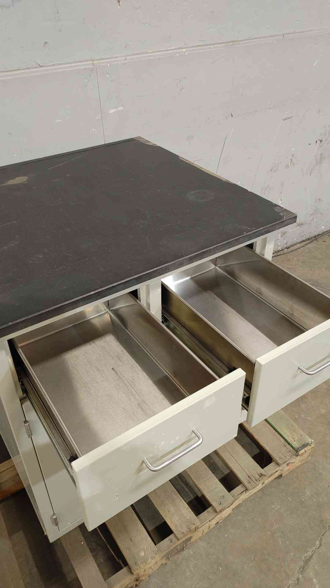 34" 2 Door/2 Drawer Metal Casework Jamestown JMP w/ Counter Top (SKU: 112201)