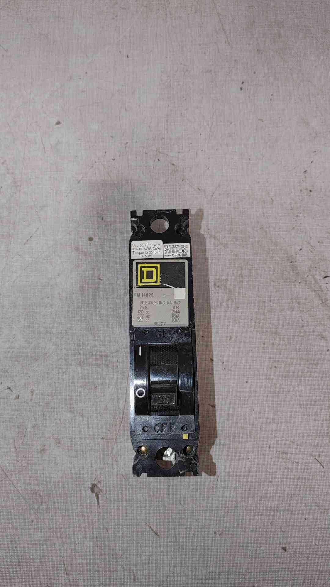 Square D 20A 1 Pole Breaker FAL14020 (SKU: 112320)