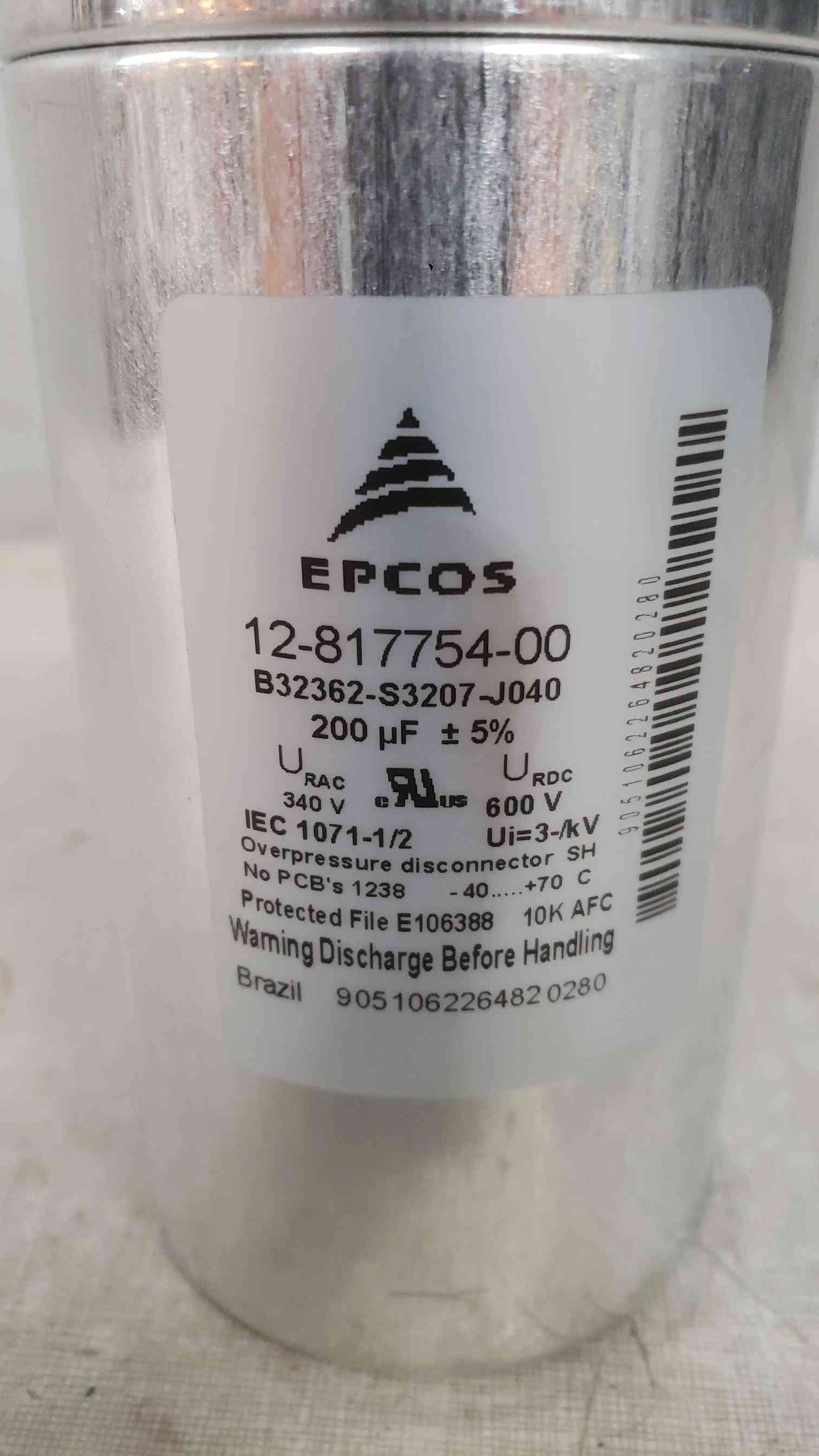 EPCOS 200uF Capacitor B32362-S3207-J040 (SKU: 112352)