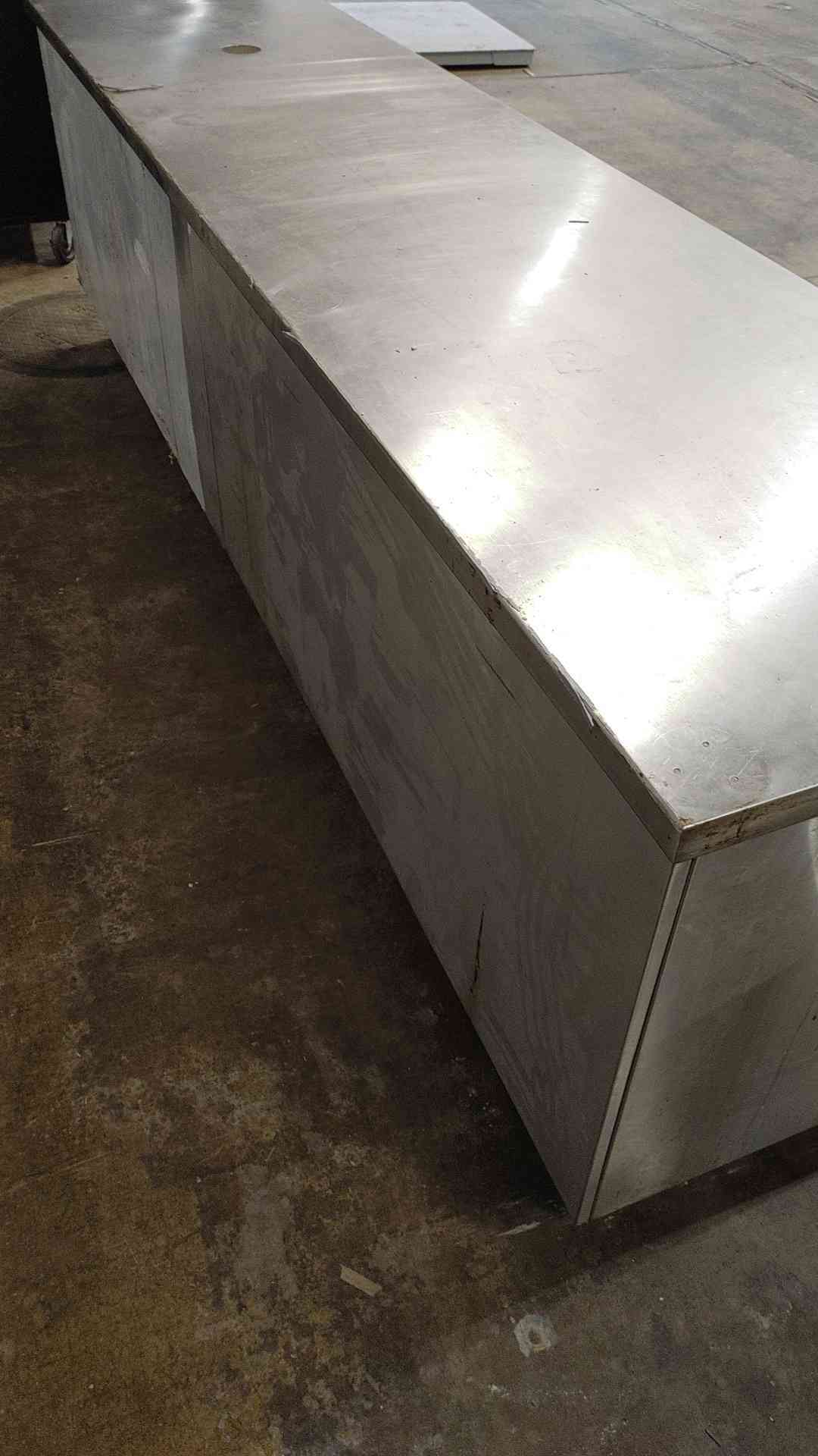 14 Gauge Open Front Cabinet Stainless Cafeteria Table (SKU: 112442)