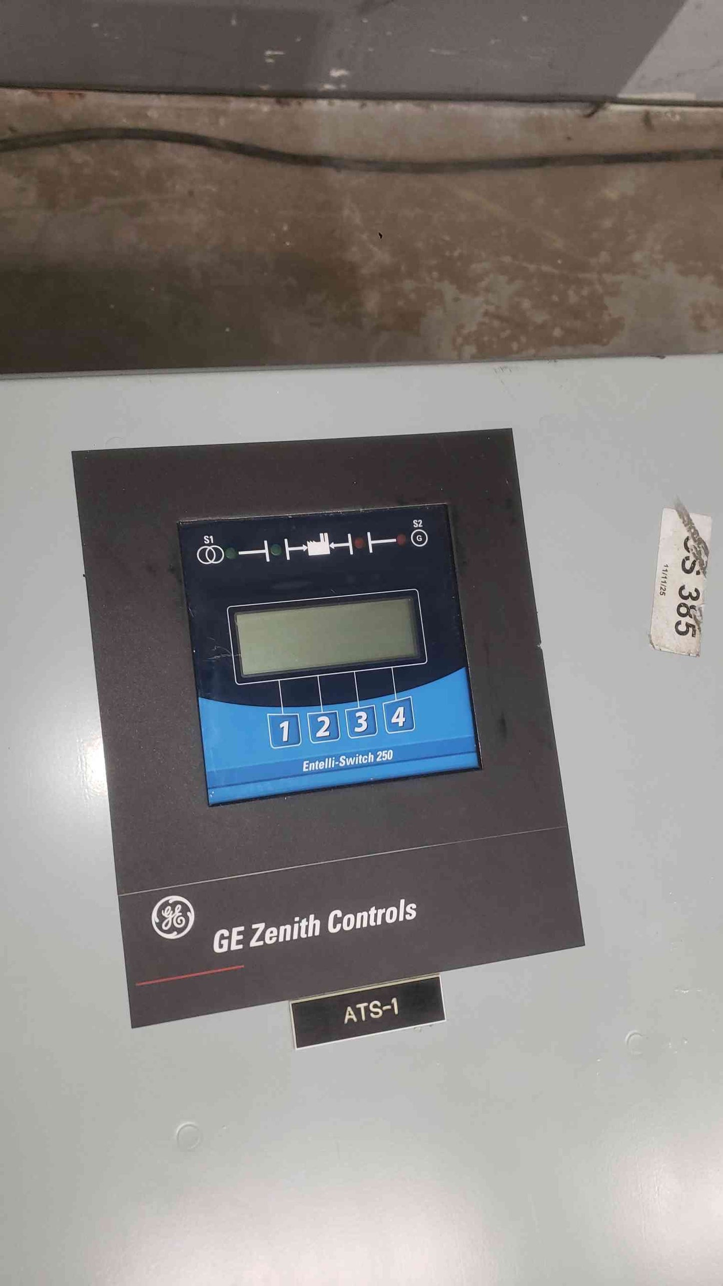 GE Zenith ZS Series 260A 480V 3PH Automatic Transfer Switch ATS ZS4SB02641-07 (SKU: 112526)